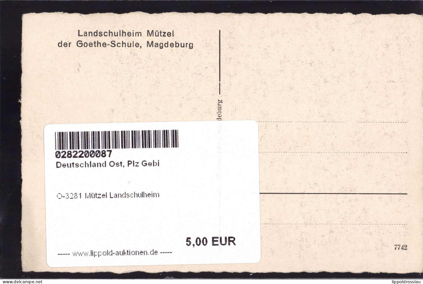 * O-3281 Mützel Landschulheim - Genthin