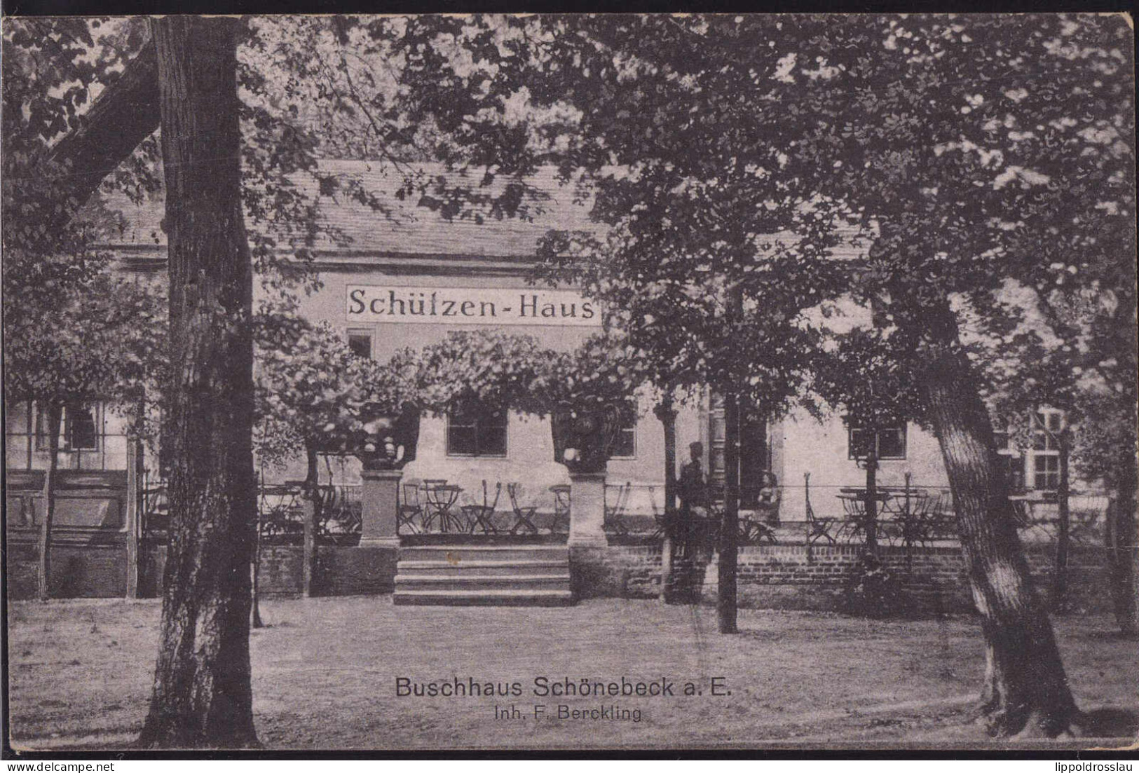 Gest. O-3300 Schönebeck Gasthaus Schützenhaus 1919 - Schoenebeck (Elbe)