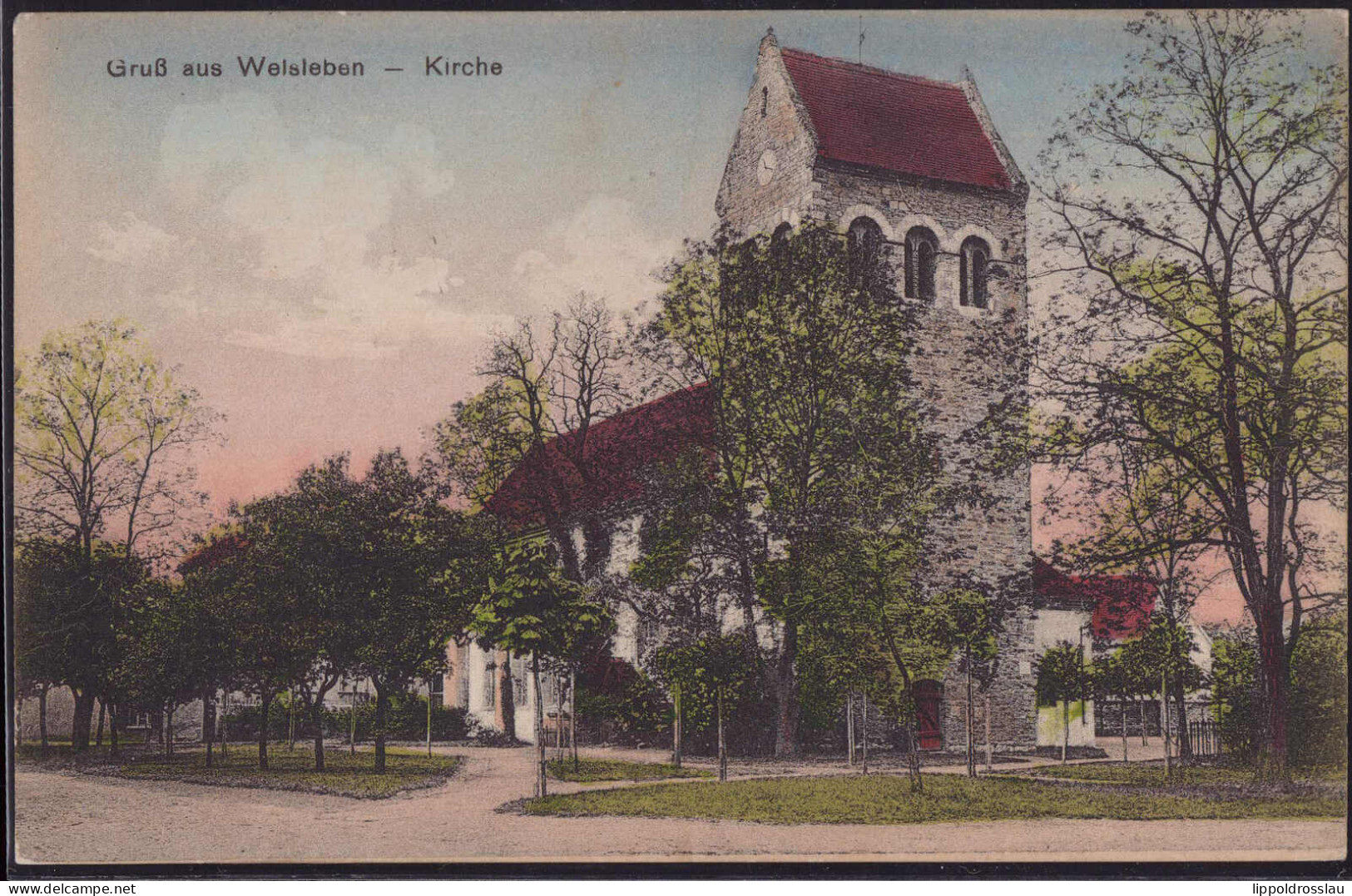 Gest. O-3301 Welsleben Kirche 1921 - Schönebeck (Elbe)