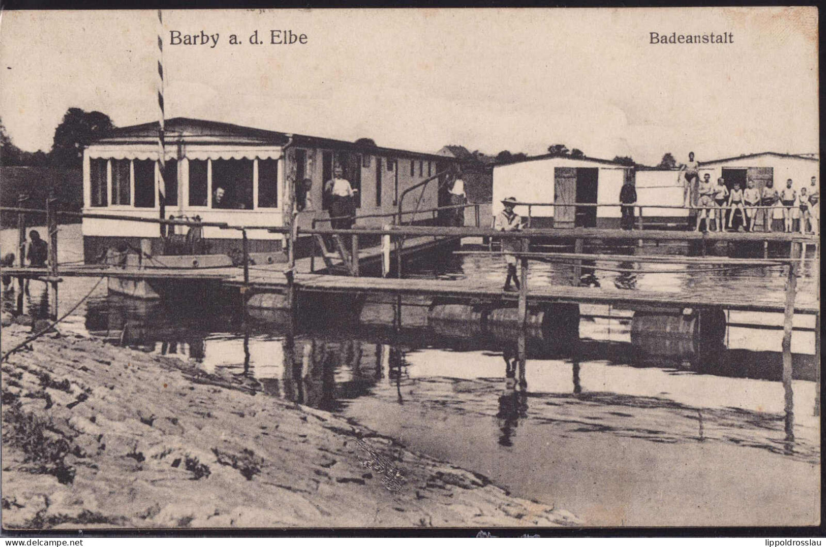 Gest. O-3302 Barby Badeanstalt 1921 - Schönebeck (Elbe)