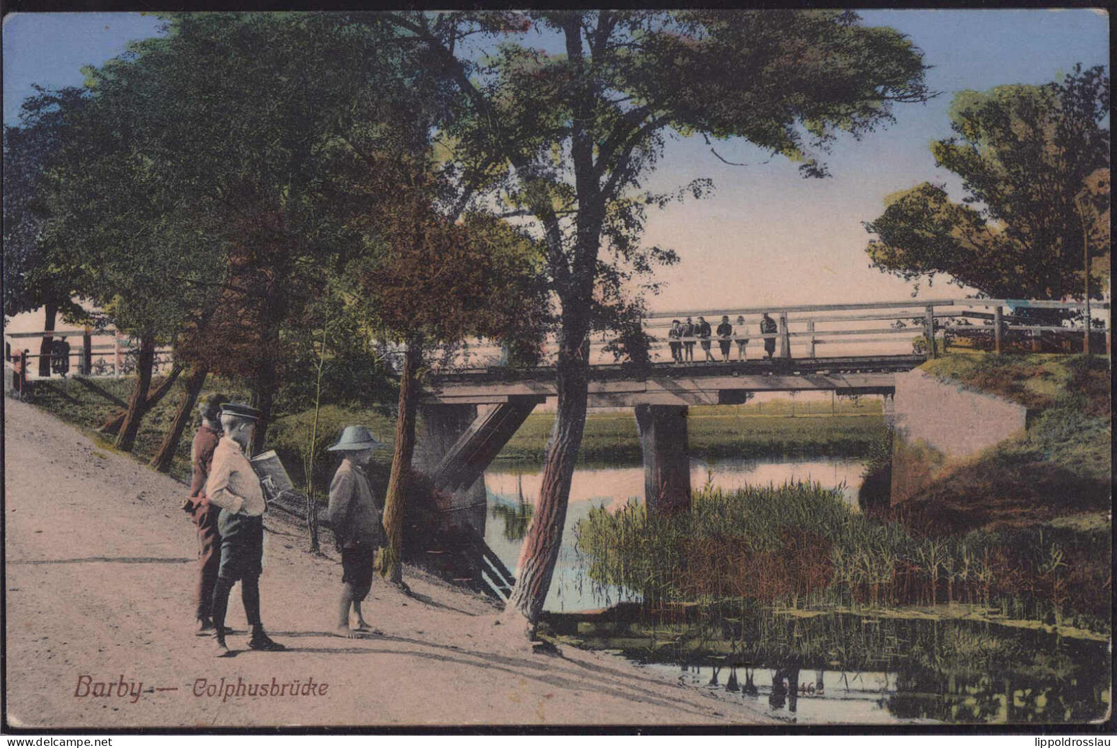 Gest. O-3302 Barby Colphusbrücke 1911 - Schönebeck (Elbe)