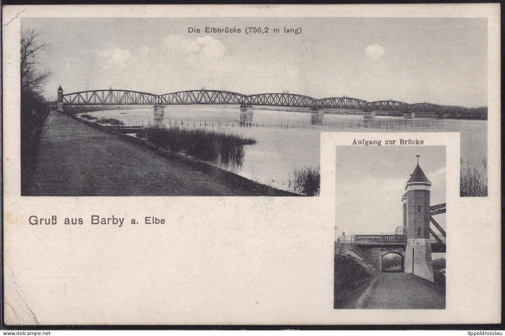 Gest. O-3302 Barby Elbbrücke 1911, EK 2cm EK 9mm - Schönebeck (Elbe)