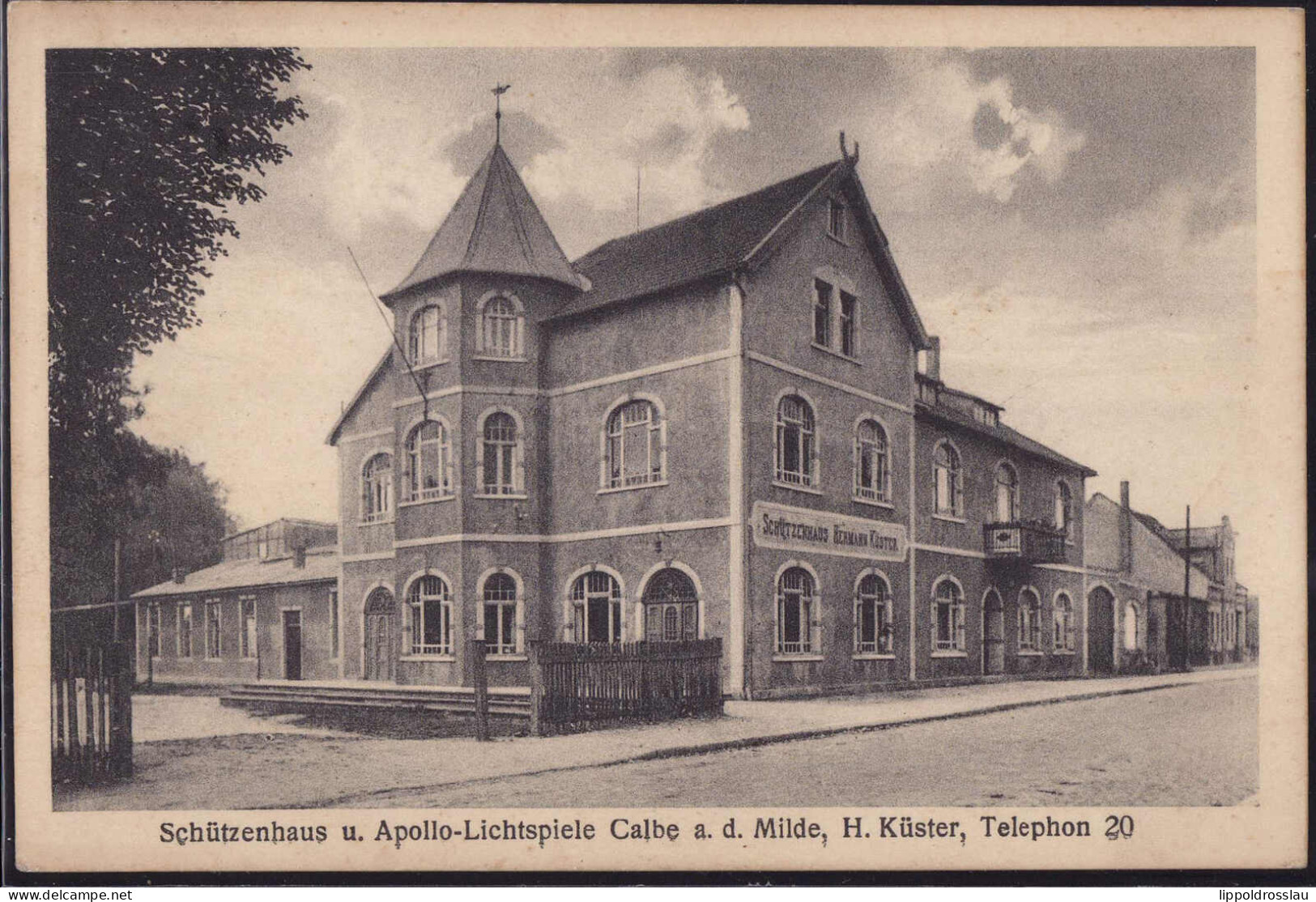 Gest. O-3310 Calbe Gasthaus Schützenhaus1928 - Schoenebeck (Elbe)