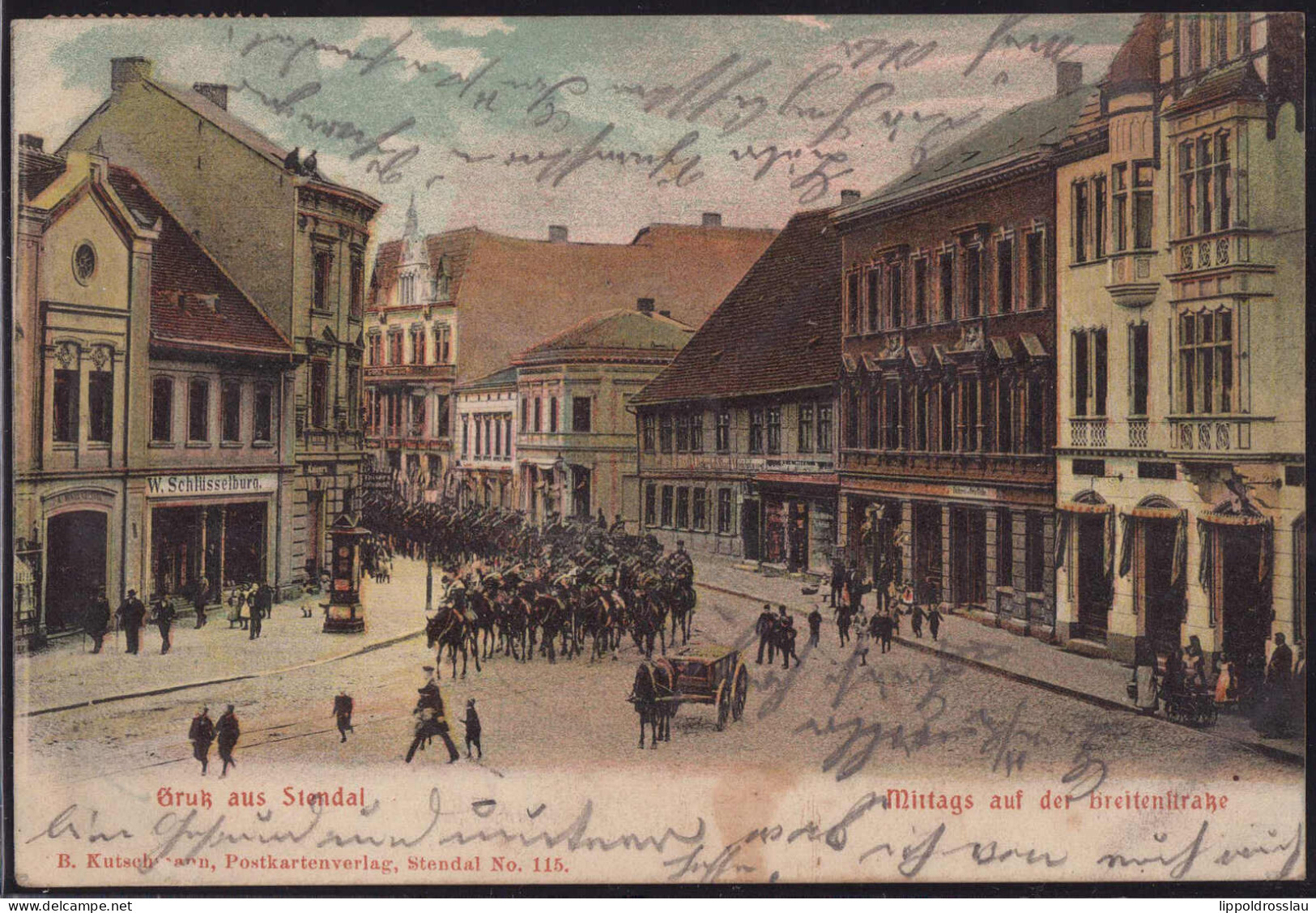 Gest. O-3500 Stendal Breitestraße Militär 1905 - Stendal