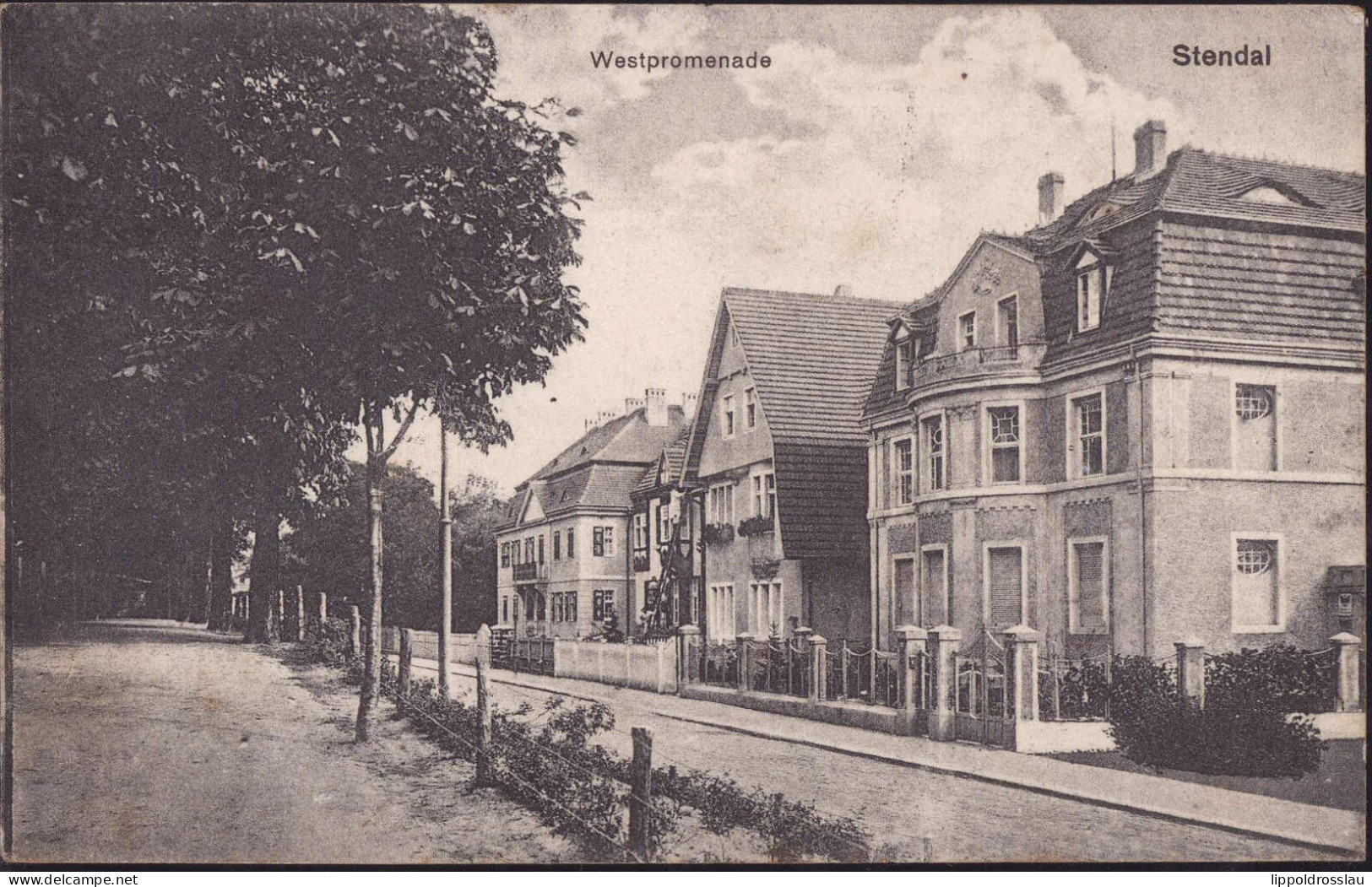 Gest. O-3500 Stendal Westpromenade, Feldpost 1916 - Stendal