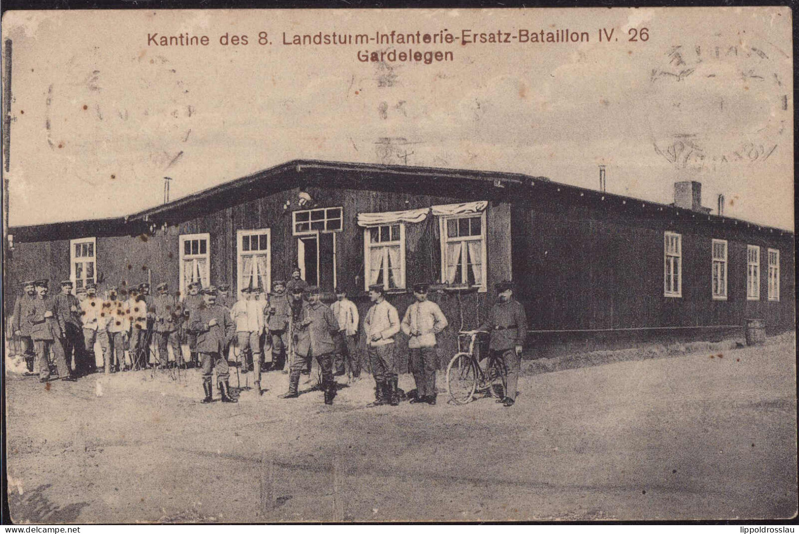 * O-3570 Gardelegen Kantine Landsturm-Inf.-Ers.-Batl. IV 261917, Etwas Beschabt Min. Best. - Gardelegen