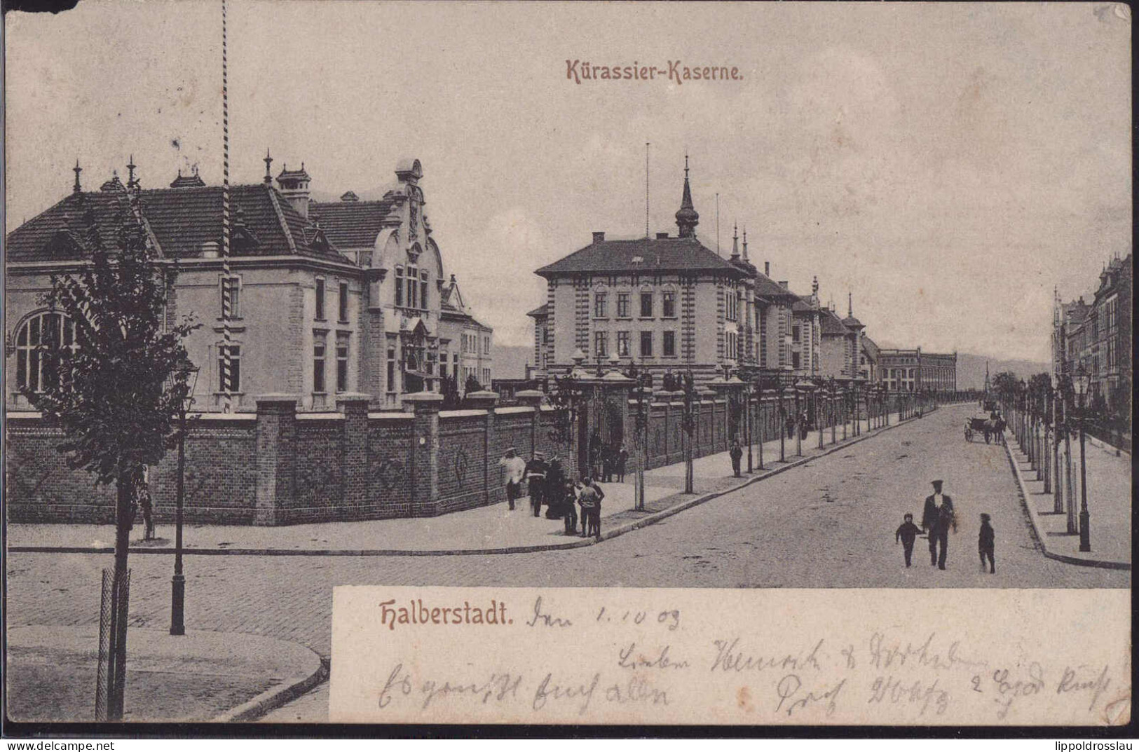 Gest. O-3600 Halberstadt Kürassier-Kaserne 1903 - Halberstadt