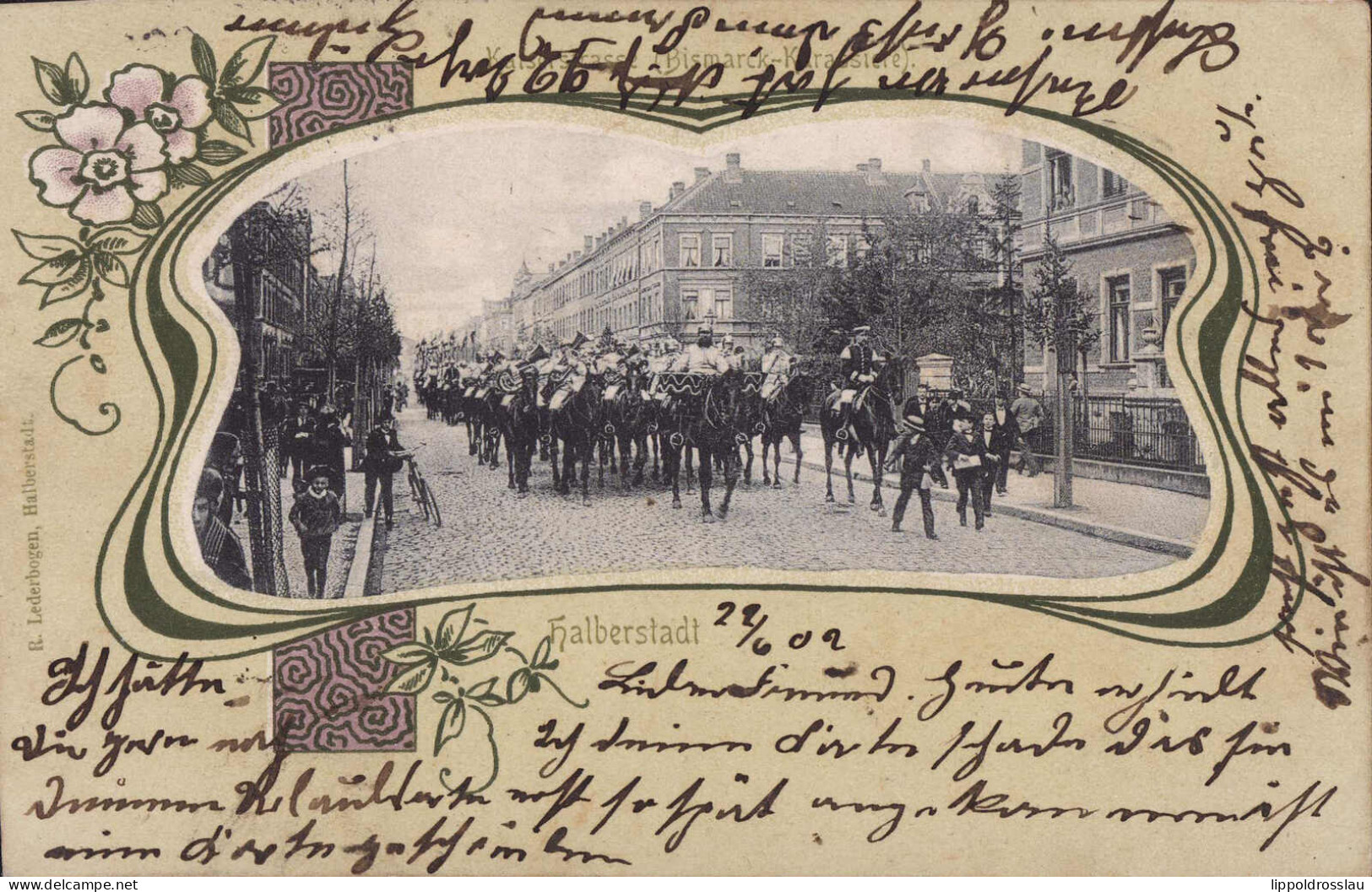Gest. O-3600 Halberstadt Militärs, Soldatenpost 1902 - Halberstadt