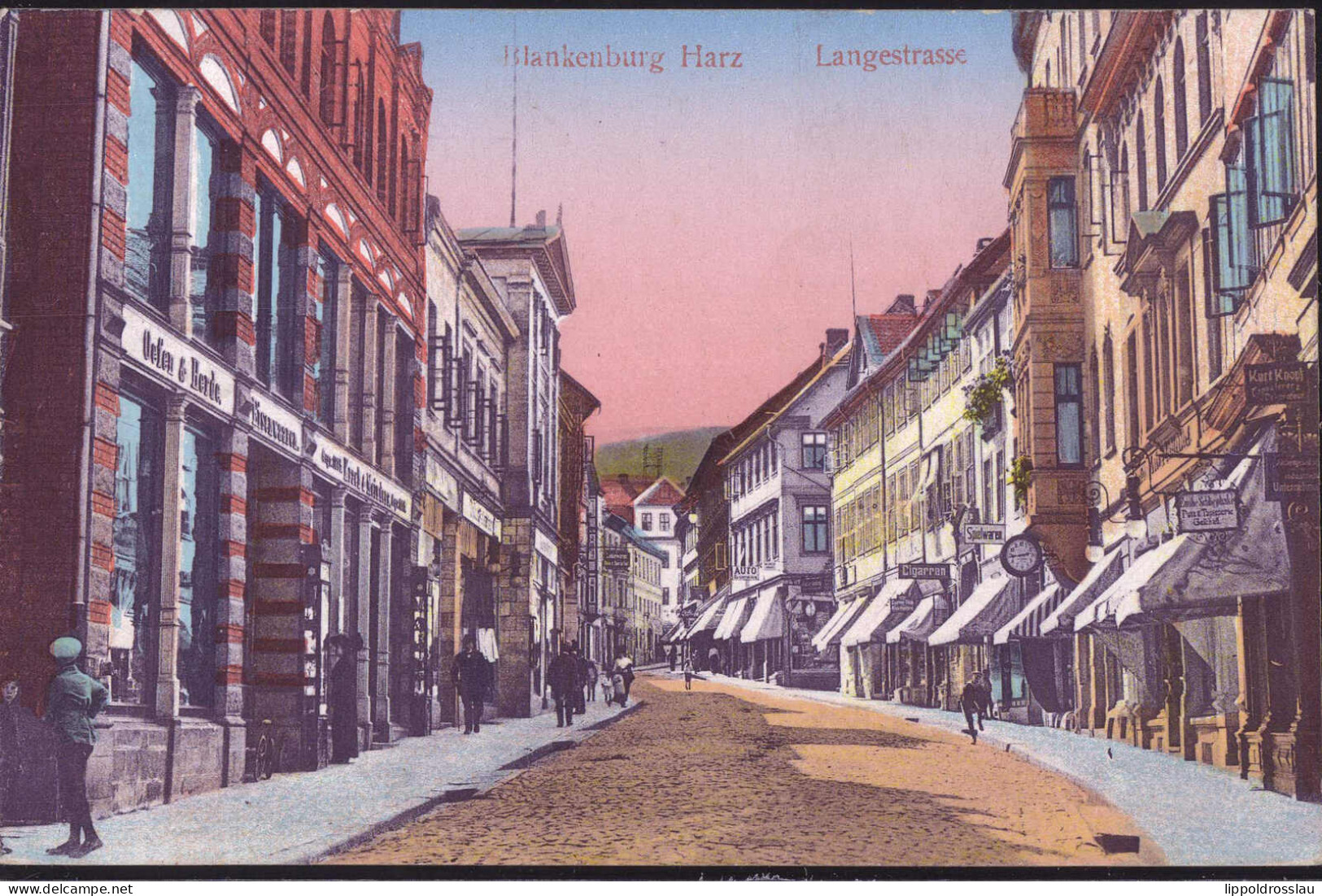 Gest. O-3720 Blankenburg Langestraße Feldpost 1915 - Blankenburg