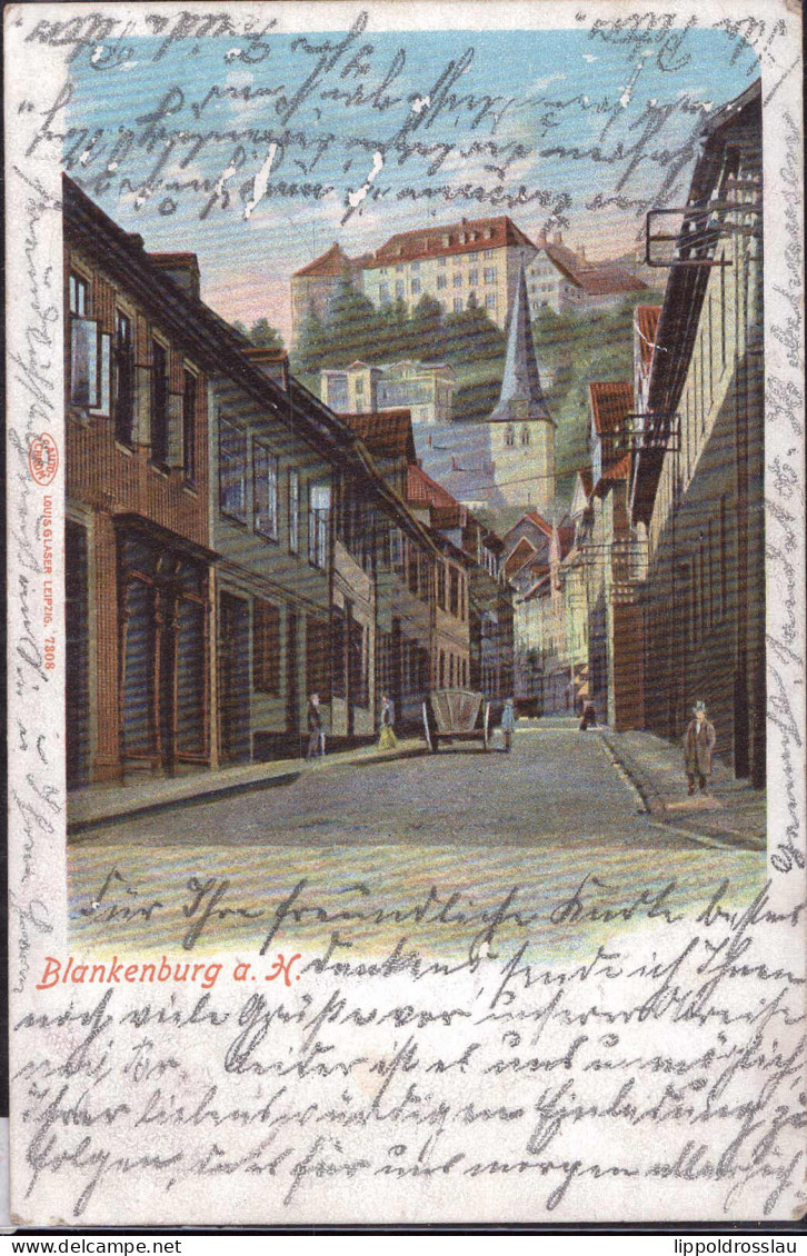 Gest. O-3720 Blankenburg Teil Des Ortes 1903 - Blankenburg