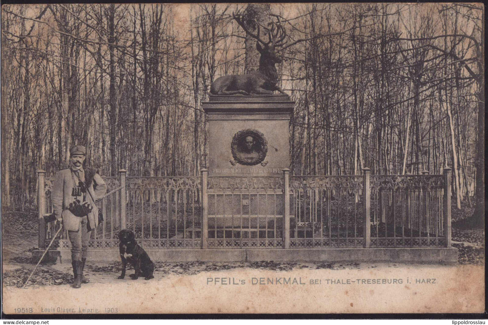 * O-3721 Treseburg-Thale Pfeils Denkmal - Blankenburg