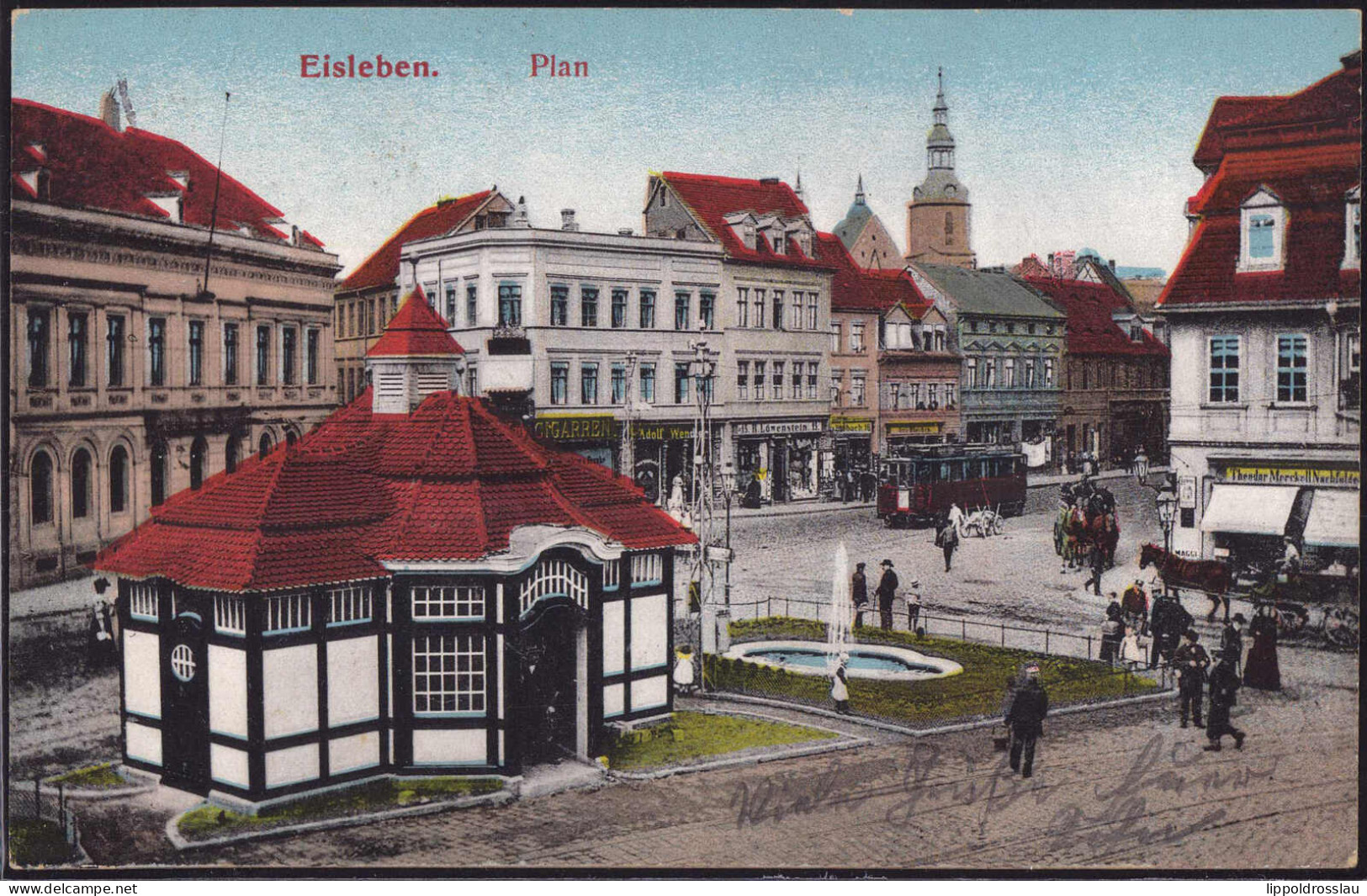 Gest. O-4250 Eisleben Plan, Feldpost 1915 - Lutherstadt Eisleben