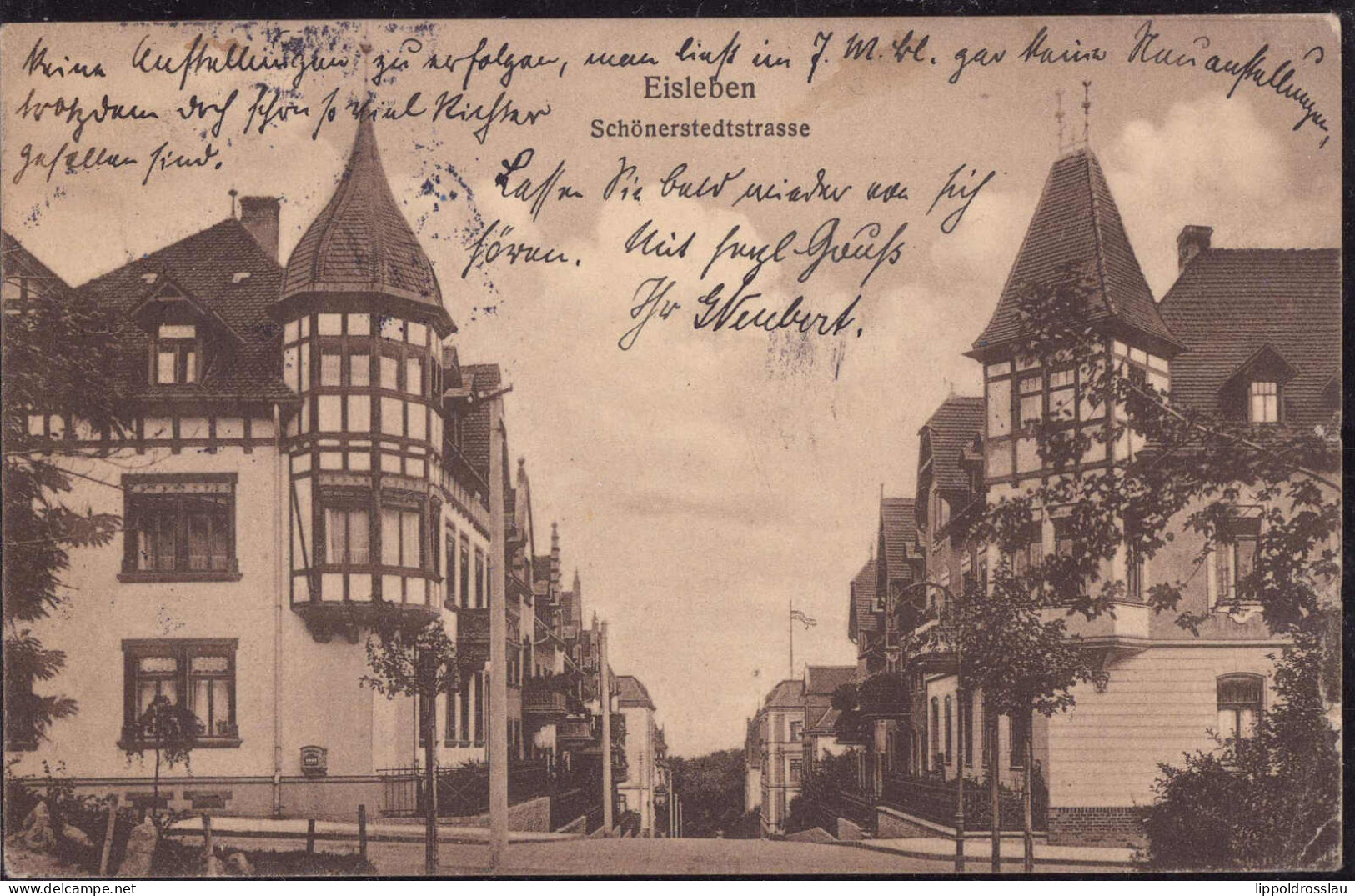 Gest. O-4250 Eisleben Schönerstedtstraße, Feldpost 1914 - Lutherstadt Eisleben