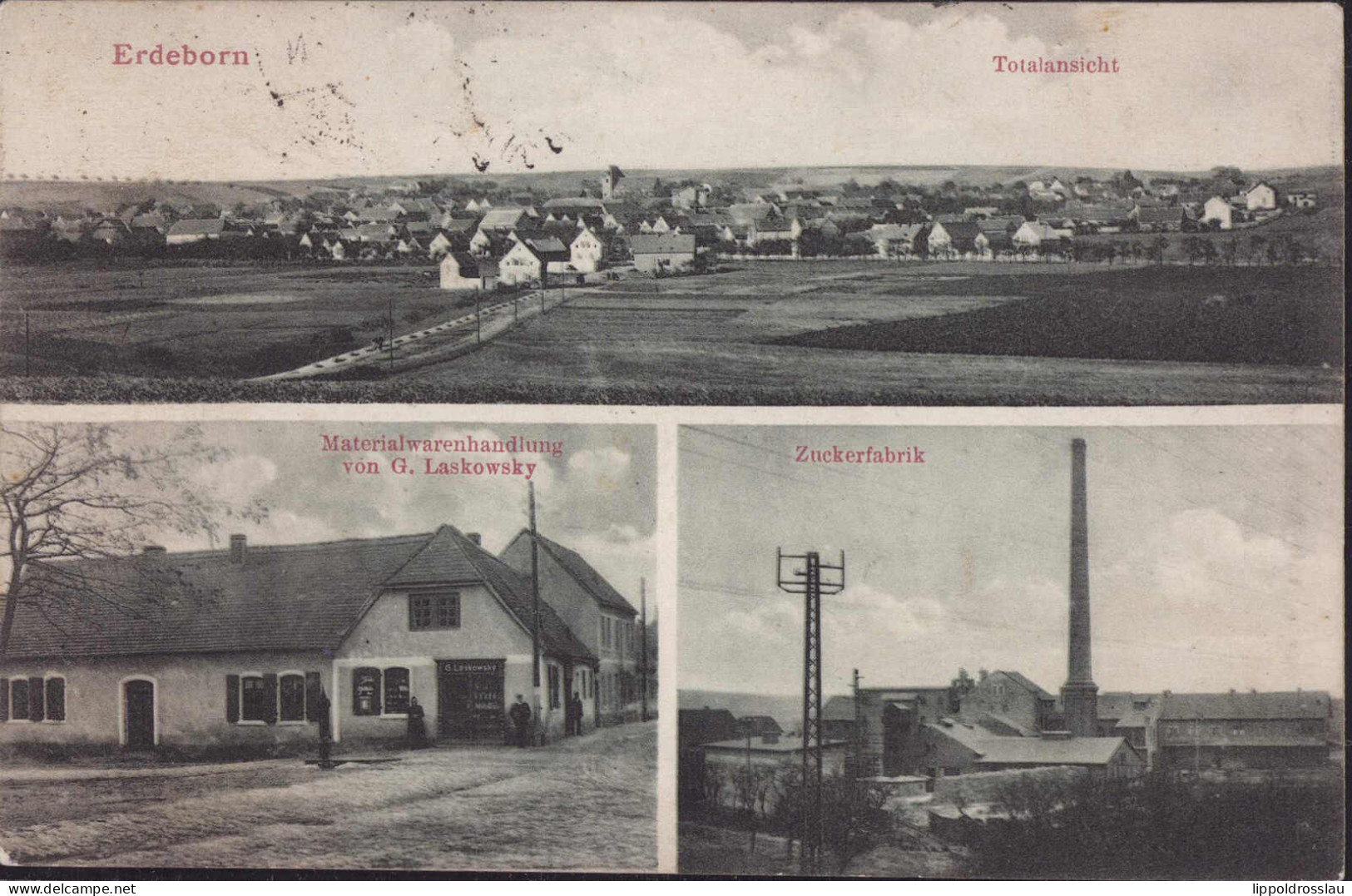 Gest. O-4251 Erdeborn Zuckerfabrik Warenhandlung Lankowsky 1921 - Lutherstadt Eisleben