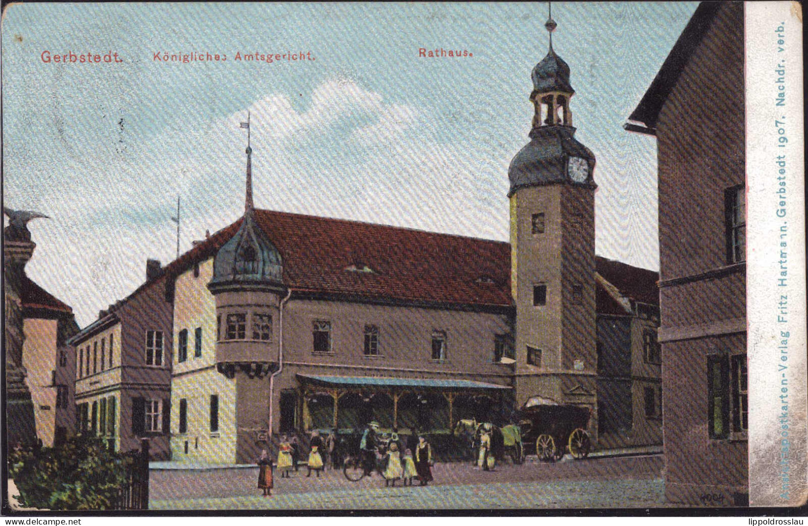 Gest. O-4272 Gerbstedt Amtsgericht Rathaus 1909 - Hettstedt