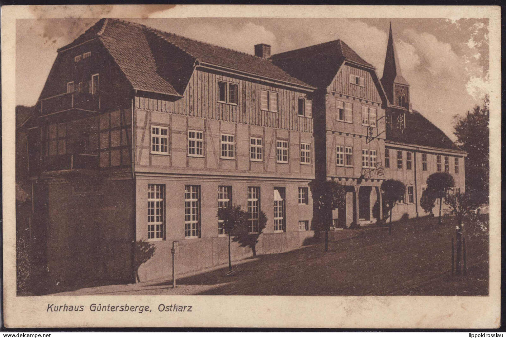 * O-4301 Güntersberge Kurhaus, Fleckig Beschabt - Quedlinburg