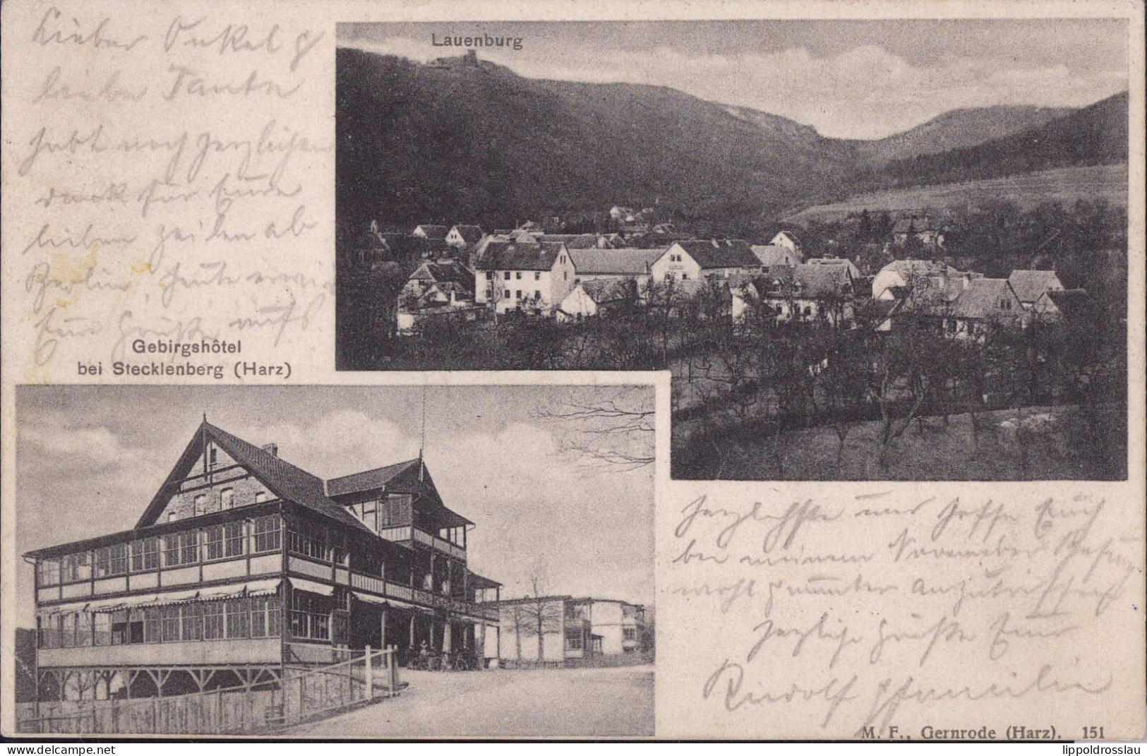 Gest. O-4301 Stecklenberg Gasthaus Gebirgshotel 1903 - Quedlinburg