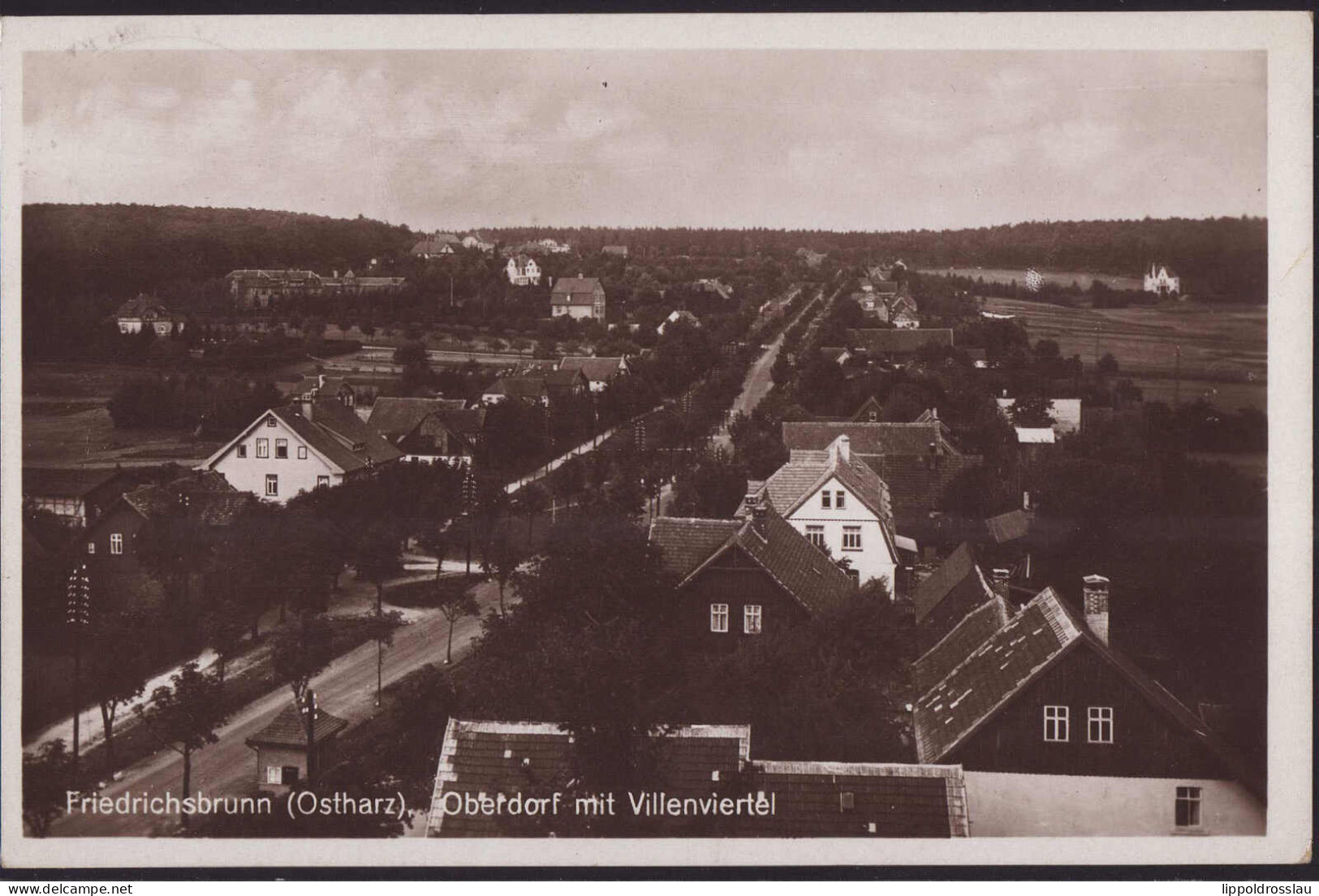 Gest. O-4304 Friedrichsbrunn Villenviertel Oberdorf 1933 - Quedlinburg