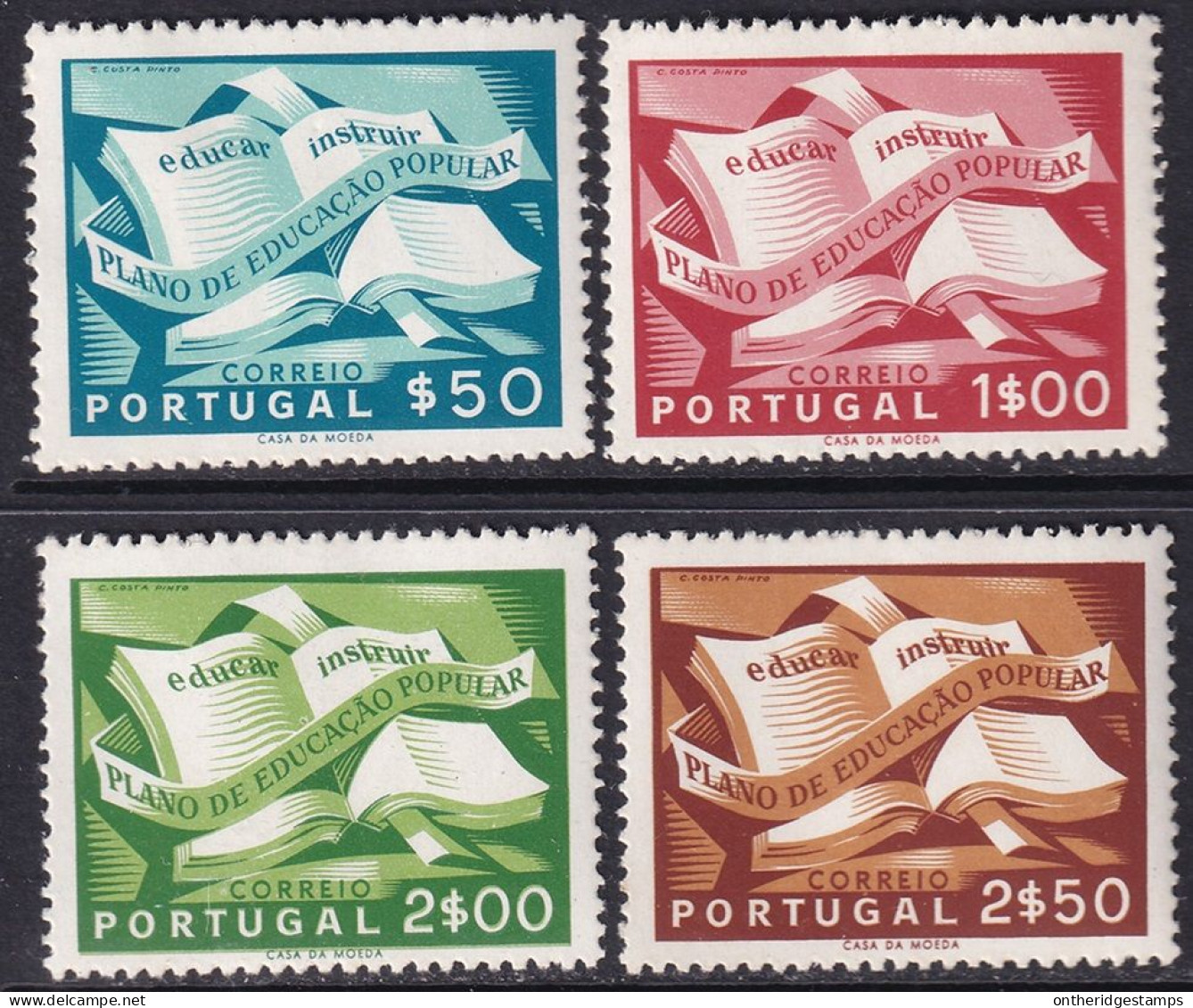 Portugal 1954 Sc 794-7 Mundifil 796-9 Set MH* - Nuovi