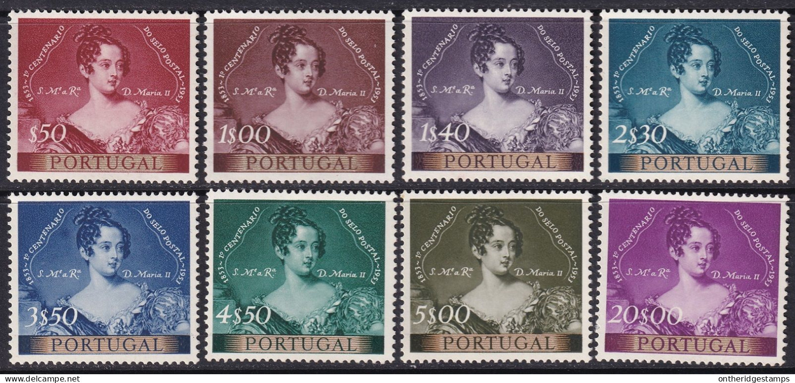 Portugal 1953 Sc 784-91 Mundifil 786-93 Set MH* - Nuevos