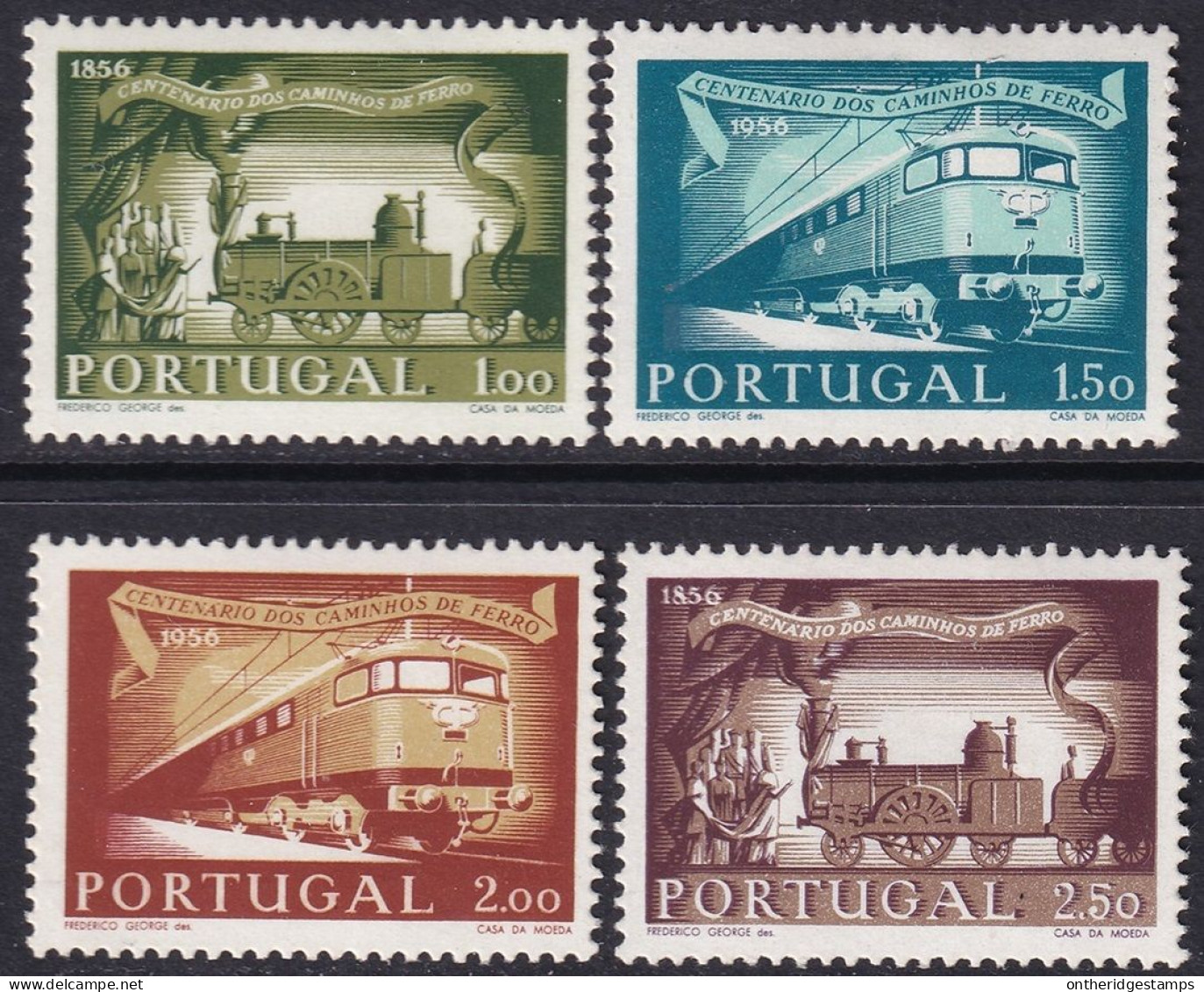 Portugal 1956 Sc 818-21 Mundifil 821-4 Set MLH* - Unused Stamps