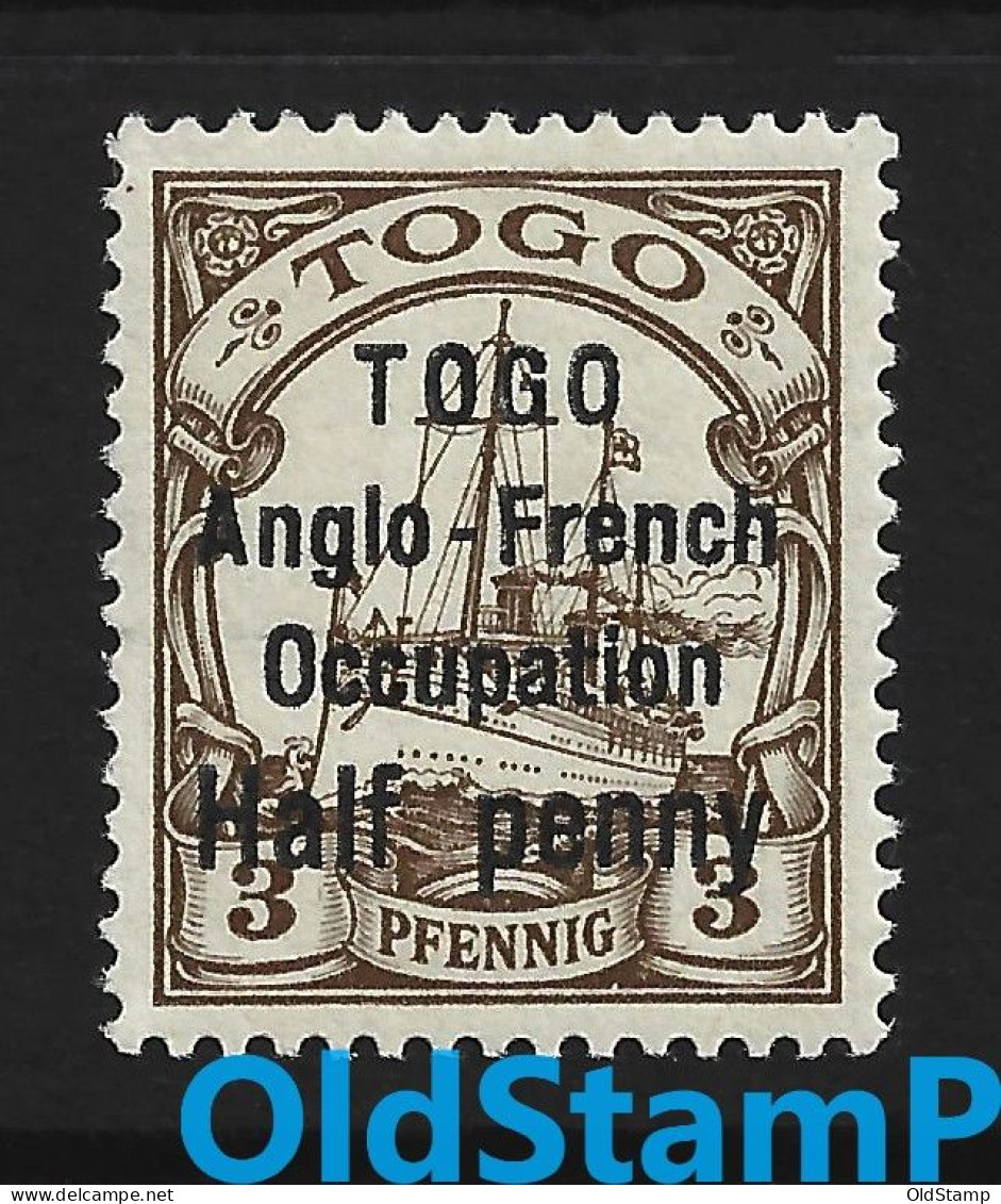 DR KOLONIEN Dt. TOGO 1914 MNH ** Mi.# 14 Luxus Kaizer Yachts Deutsches REICHPOST Stamp Ovp / Alemania Germany - Togo
