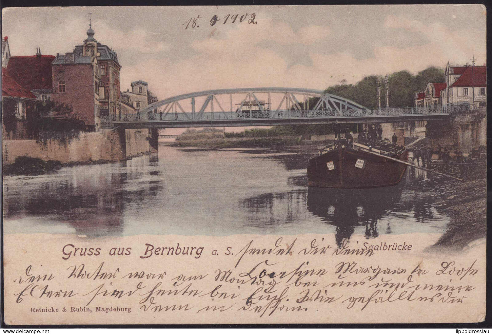 Gest. O-4350 Bernburg Saalebrücke 1902 - Bernburg (Saale)