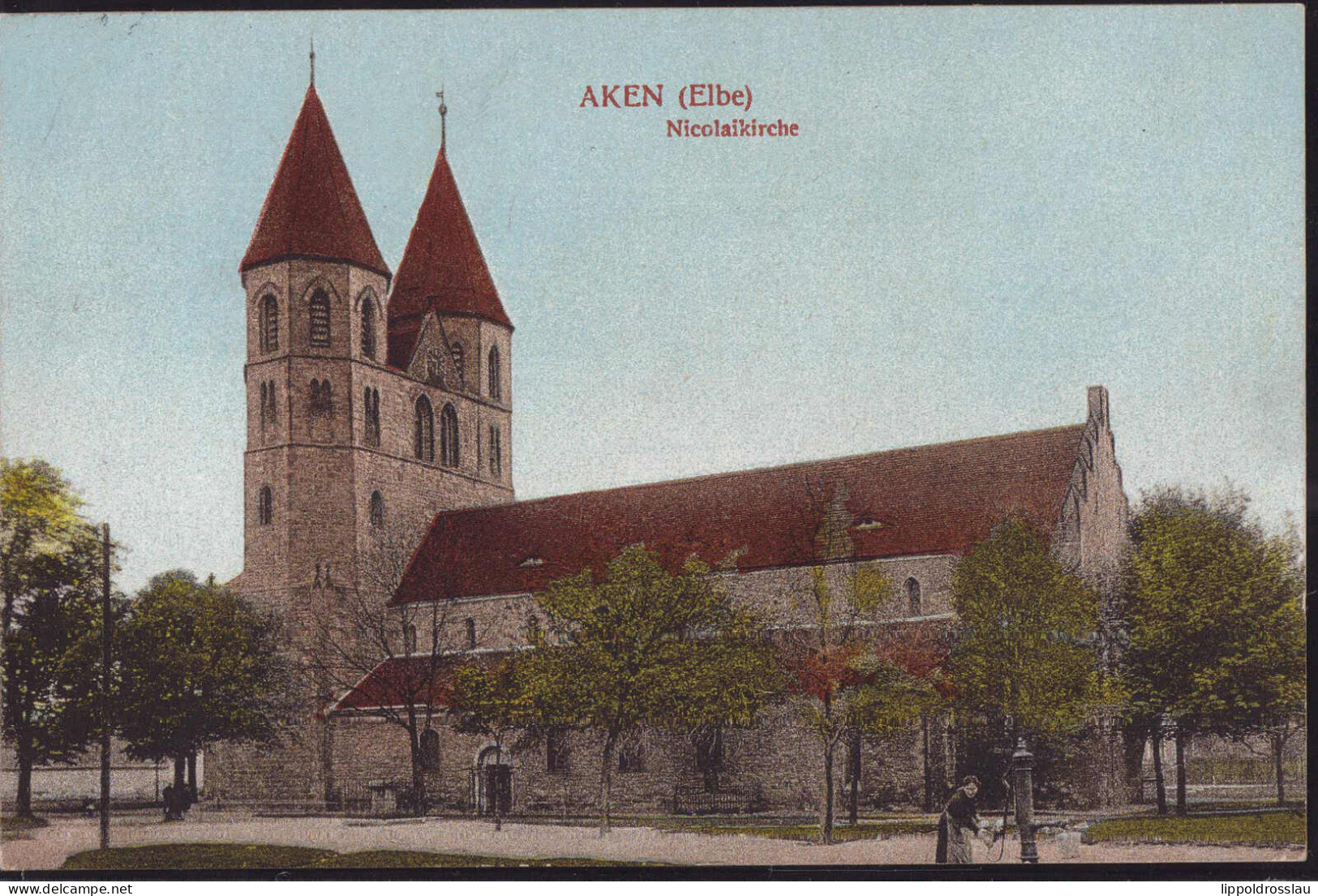 Gest. O-4372 Aken Nicolaikirche 1926 - Koethen (Anhalt)