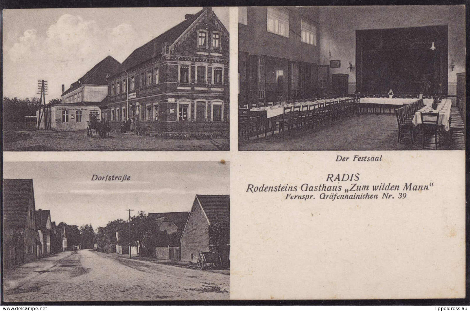 * O-4401 Radis Gasthaus Zum Wilden Mann - Bitterfeld