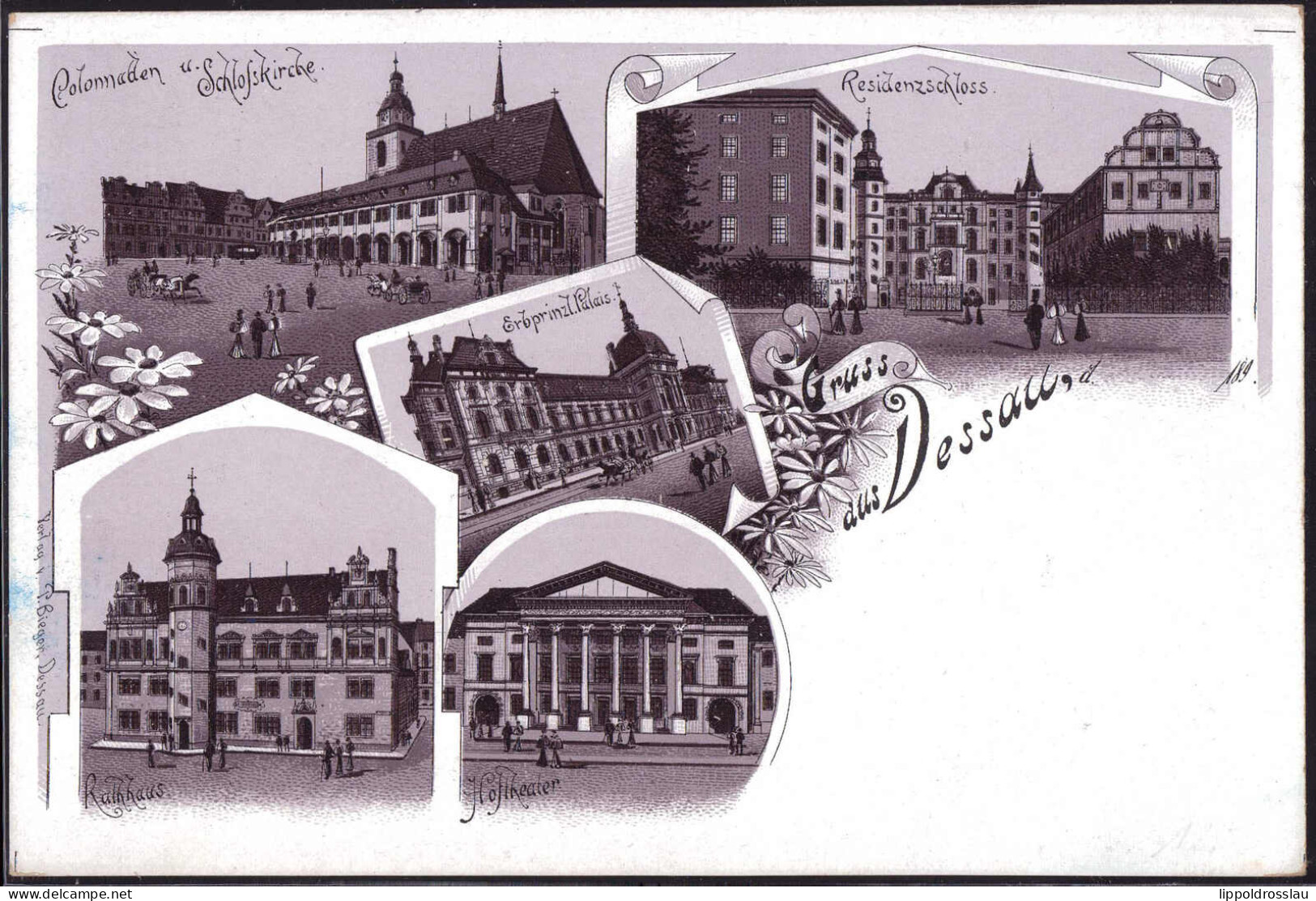 * O-4500 Dessau Schloß Rathaus Theater - Dessau