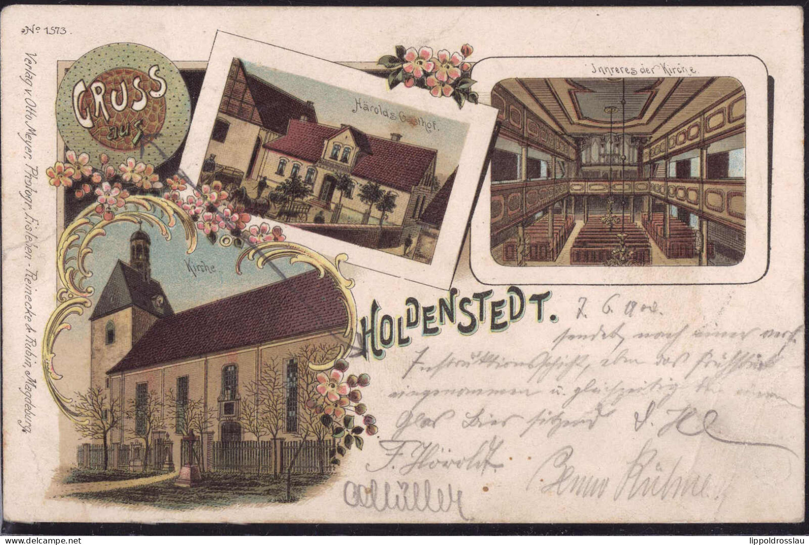 Gest. O-4701 Holdenstedt Härolds Gasthaus 1900, Mehrere Büge - Sangerhausen