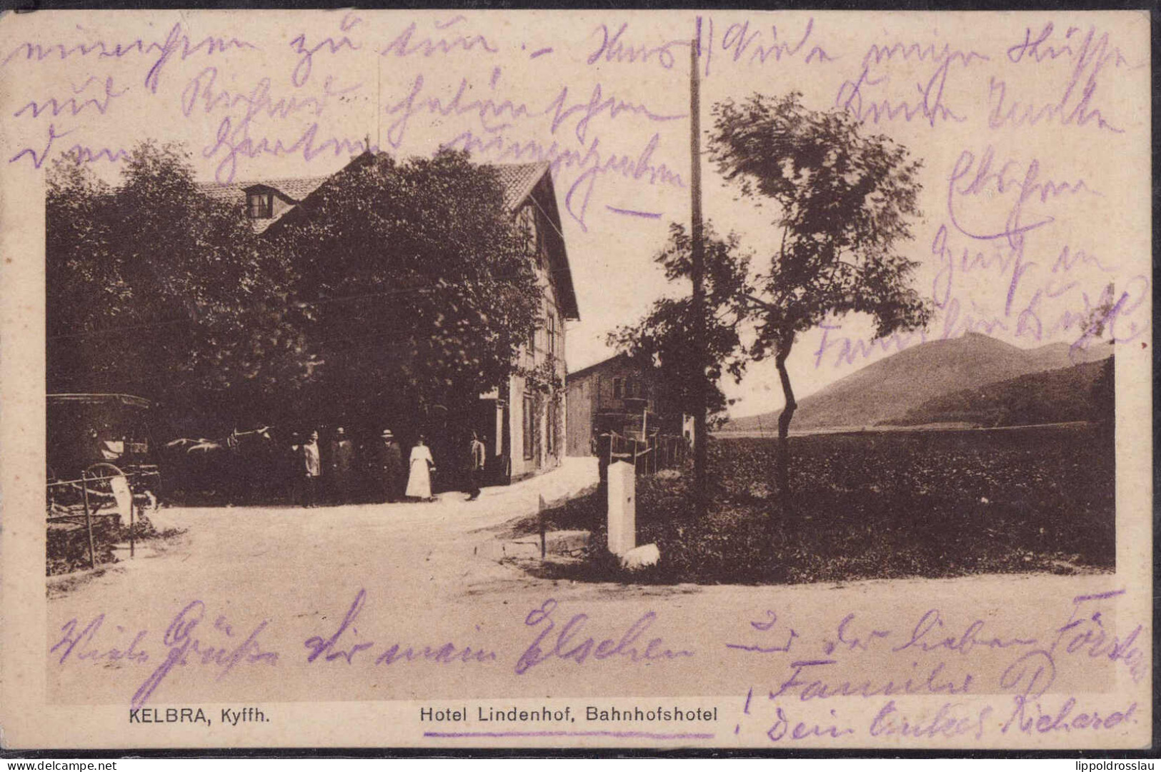 Gest. O-4712 Kelbra Gasthaus Hitel Lindenhof 1928 - Sangerhausen