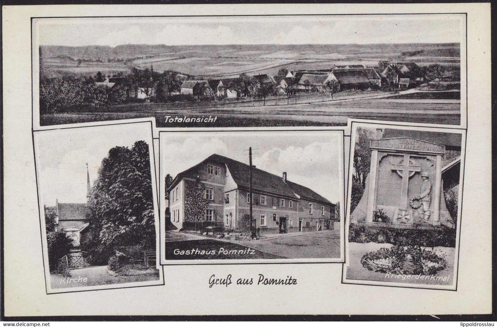 * O-4801 Pomnitz Gasthaus Kriegerdenkmal - Weissenfels