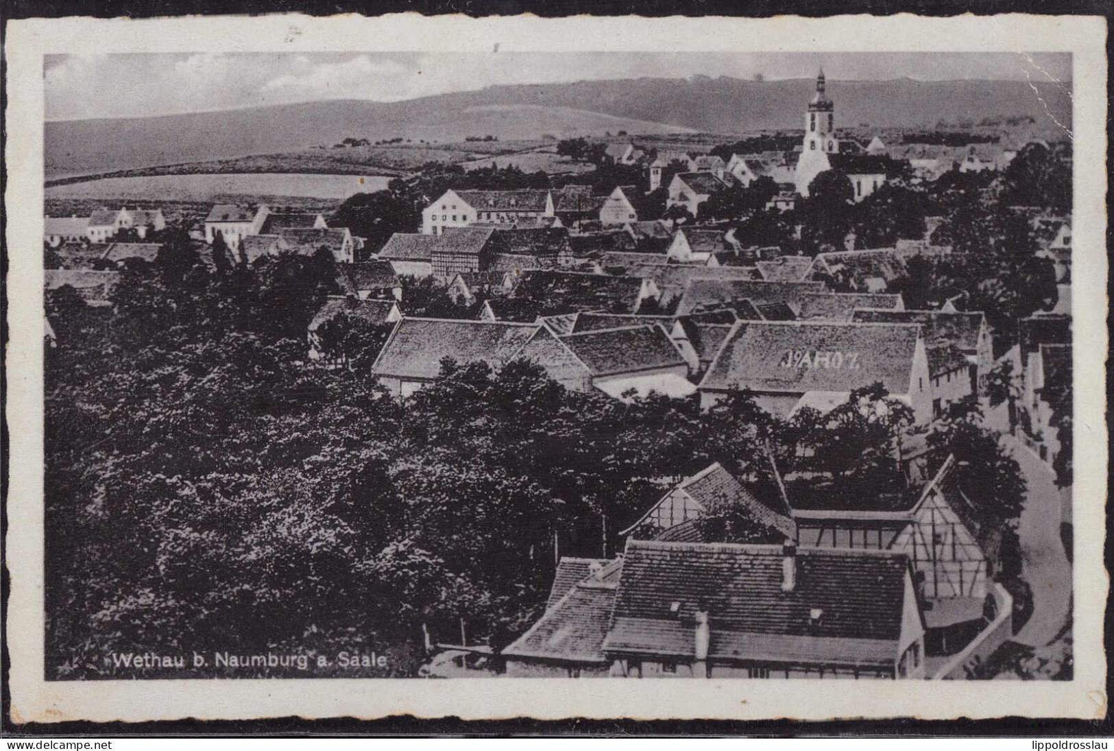Gest. O-4801 Wethau Blick über Den Ort 1942, EK 1,4 Cm - Weissenfels
