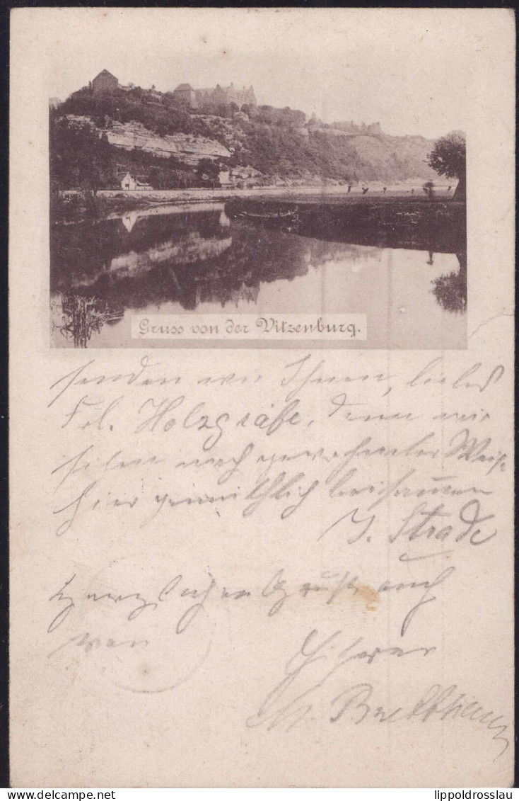 Gest. O-4820 Vitzenburg Blick Zum Ort 1895, EK 4mm, Einriß 1cm - Weissenfels