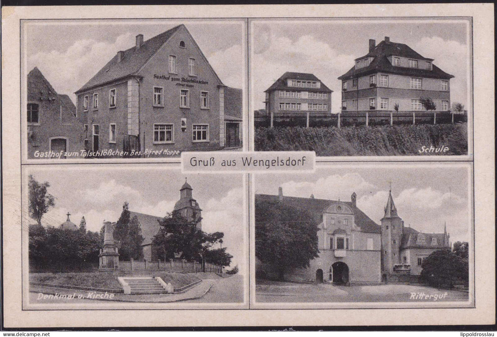 * O-4853 Wengelsdorf Gasthaus Zum Talschlößchen Schule Rittergut - Weissenfels