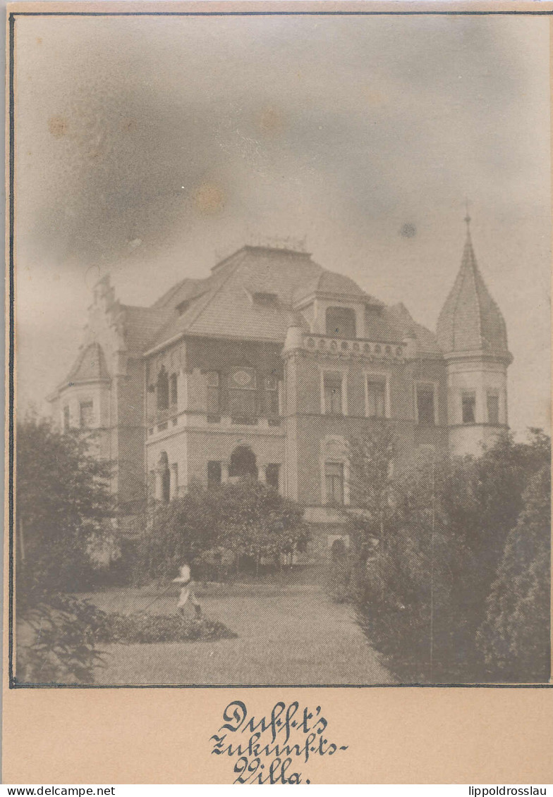 * O-5000 Erfurt Zukunftsvilla Familie Dufft 1913, Hartpappfoto 15x11 Cm - Erfurt