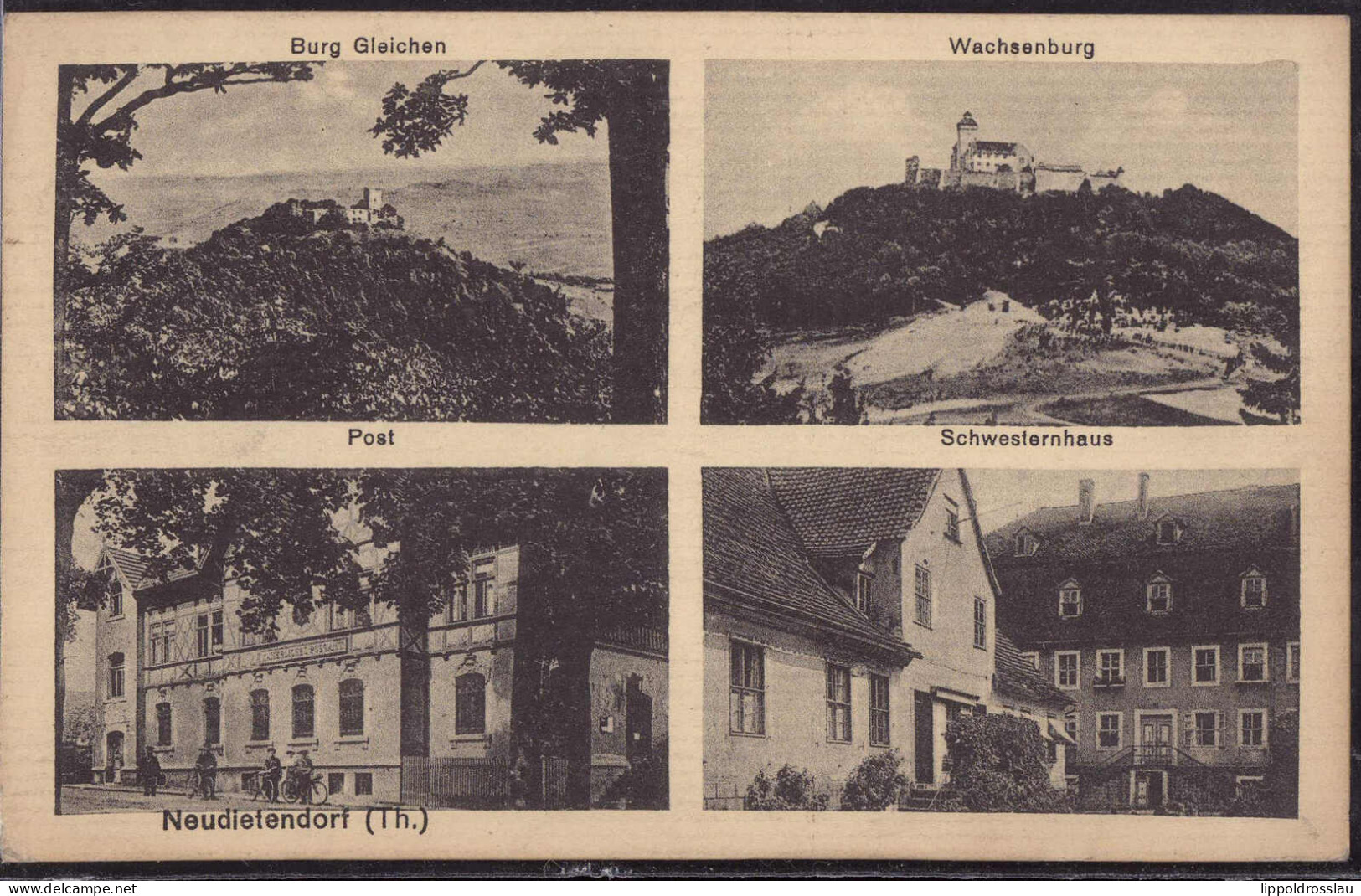 Gest. O-5103 Neudietendorf Schwesternhaus Post, Feldpost 1918 - Erfurt