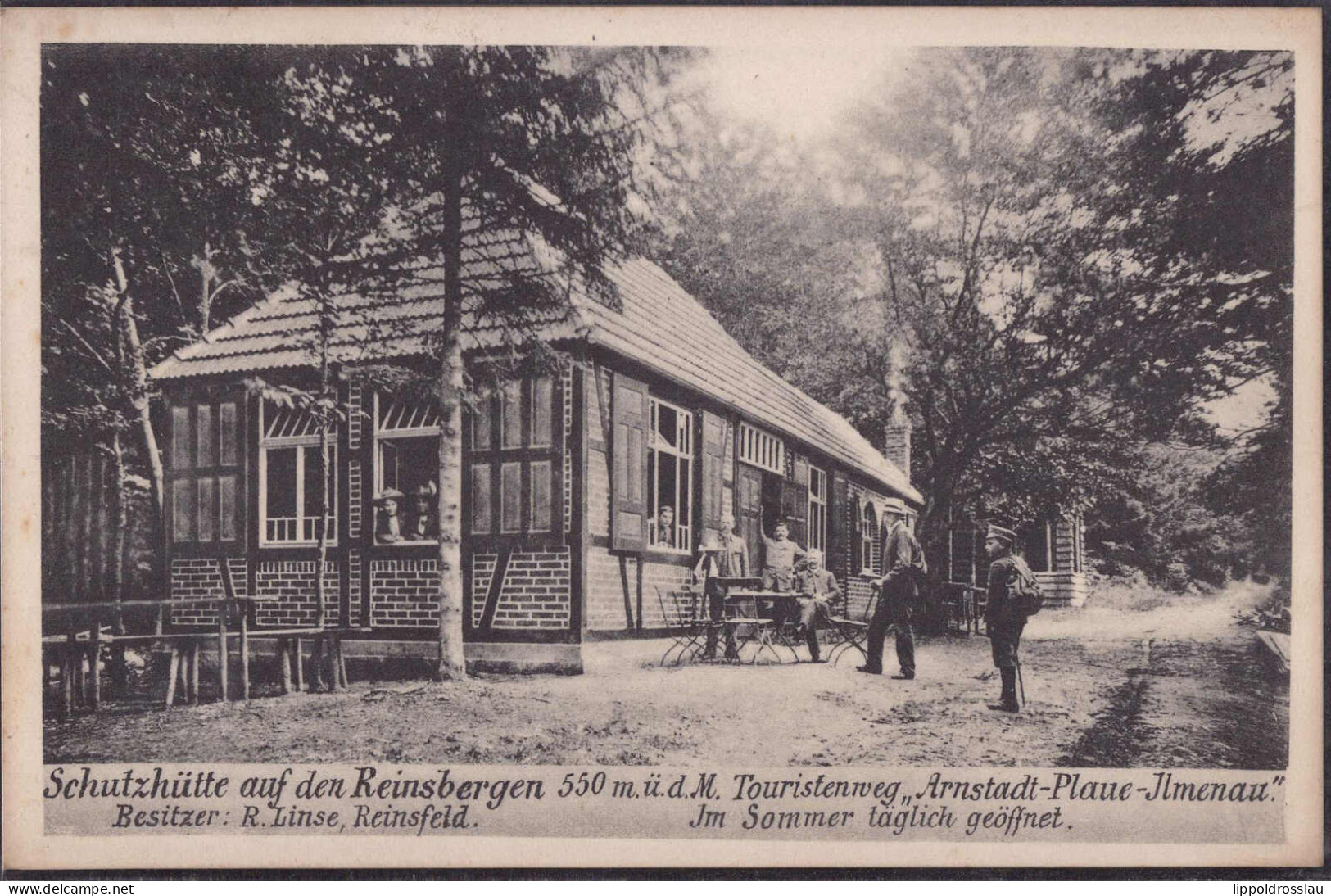 Gest. O-5211 Reinsfeld Schutzhütte Auf Dem Reinsberg 1912 - Arnstadt