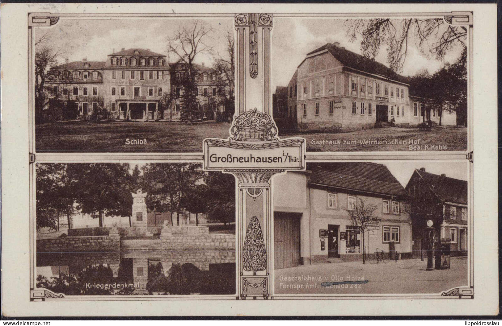 Gest. O-5231 Großneuhausen Gasthaus Zum Wimarischen Hof Geschäftshaus Holze 1940 - Soemmerda