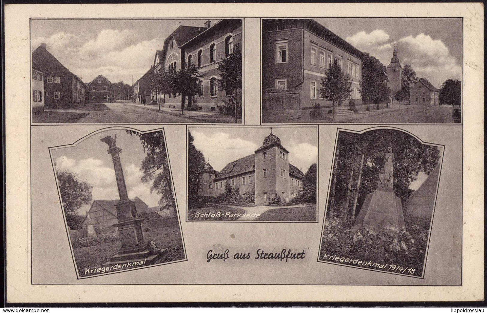 Gest. O-5236 Straußfurt Div. Straßen 1942 - Soemmerda