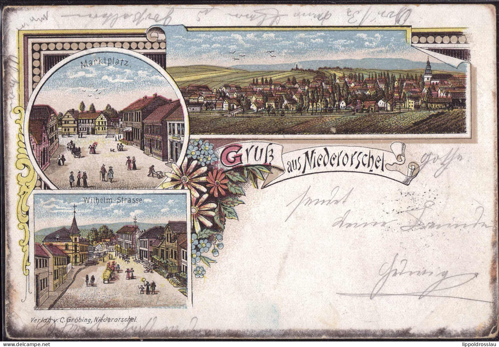 Gest. O-5606 Niederorschel Wilhelmstraße Markt 1899, Etwas Best. - Leinefelde