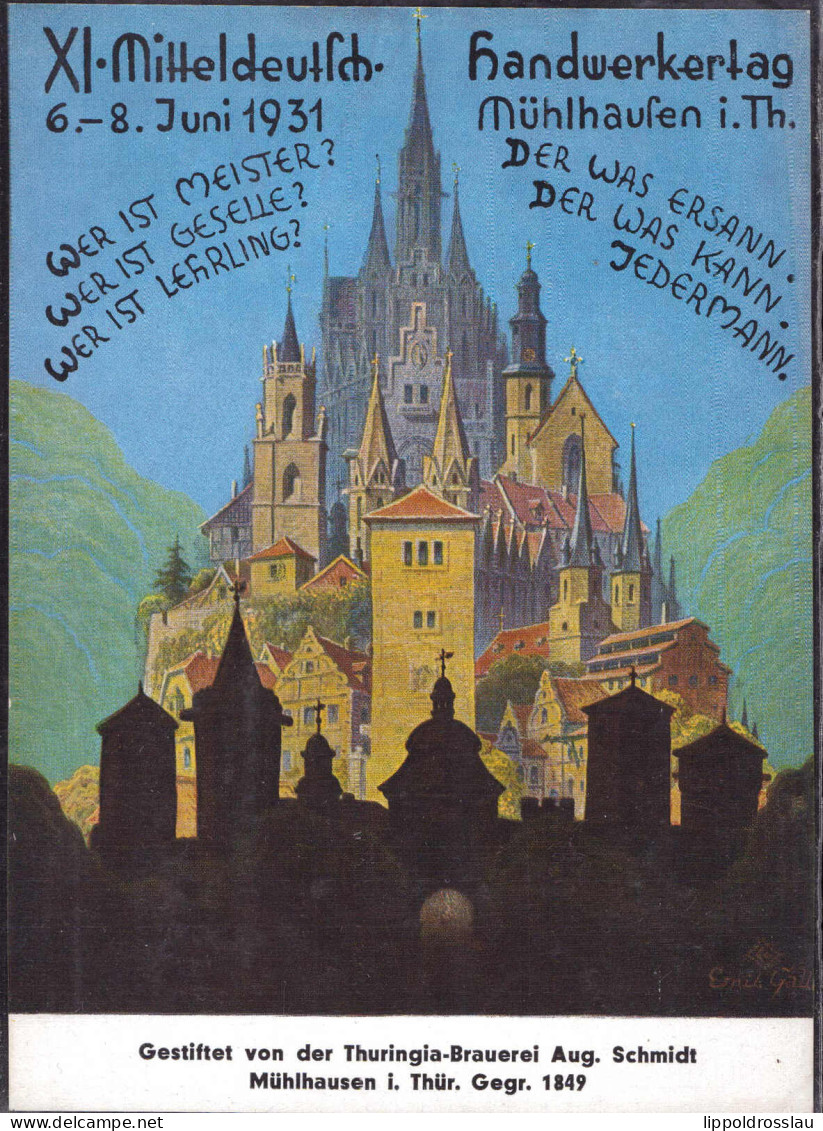 * O-5700 Mühlhausen Handwerkertag 1931 Thuringia Brauerei Aug. Schmidt - Muehlhausen