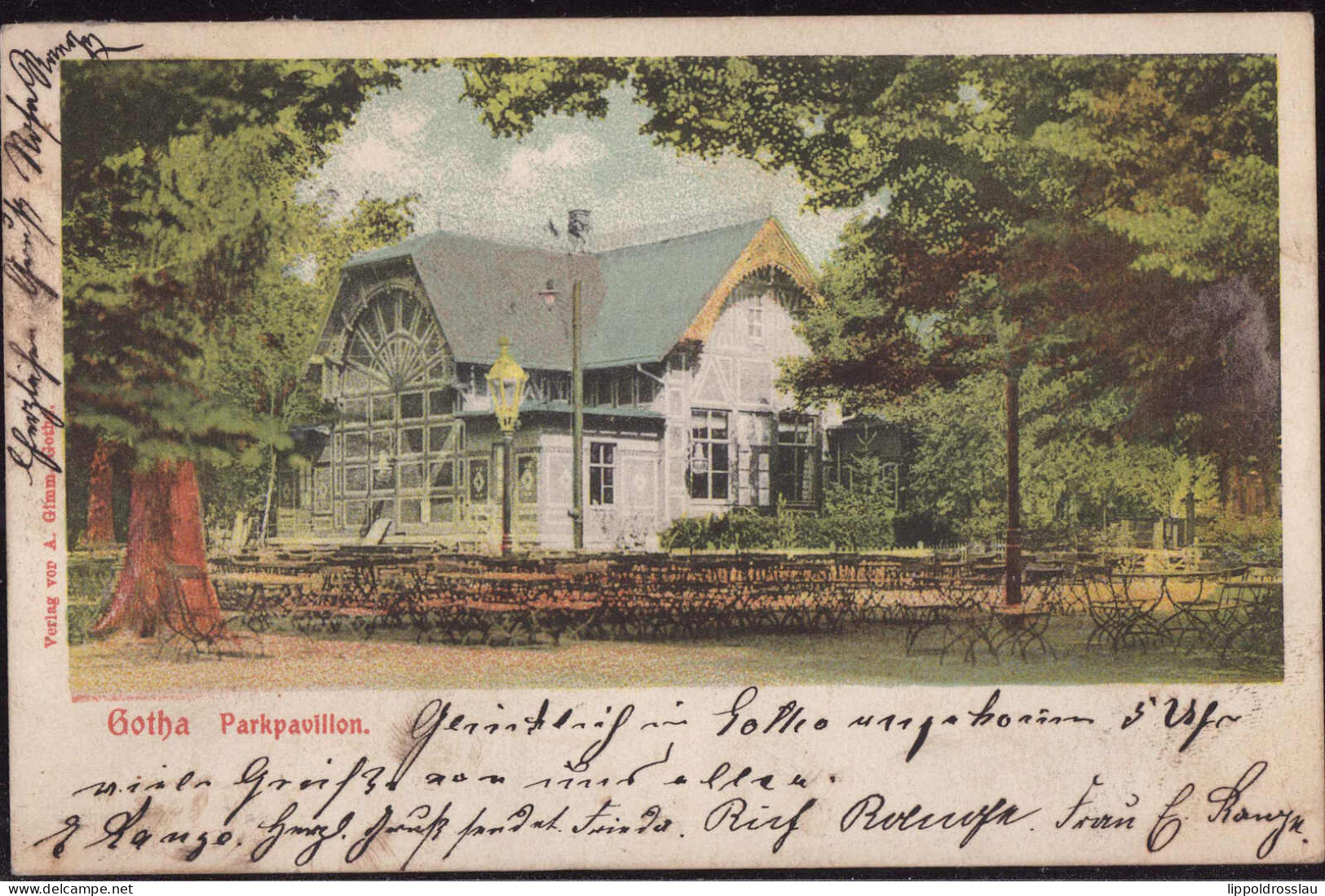 Gest. O-5800 Gotha Parkpavillon 1903 - Gotha