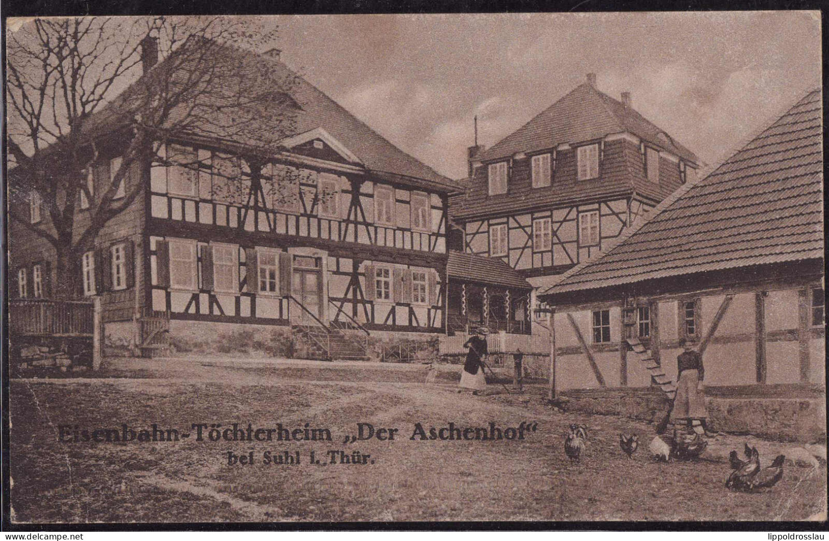 * O-6000 Suhl Eisenbahn-Töchterheim Aschenhof 1919, Min. Bug - Suhl