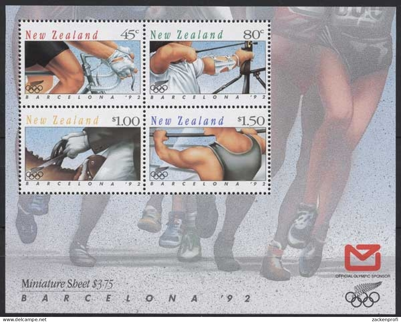 Neuseeland 1992 Olympische Sommerspiele Barcelona Block 32 Postfrisch (C25638) - Blocks & Sheetlets