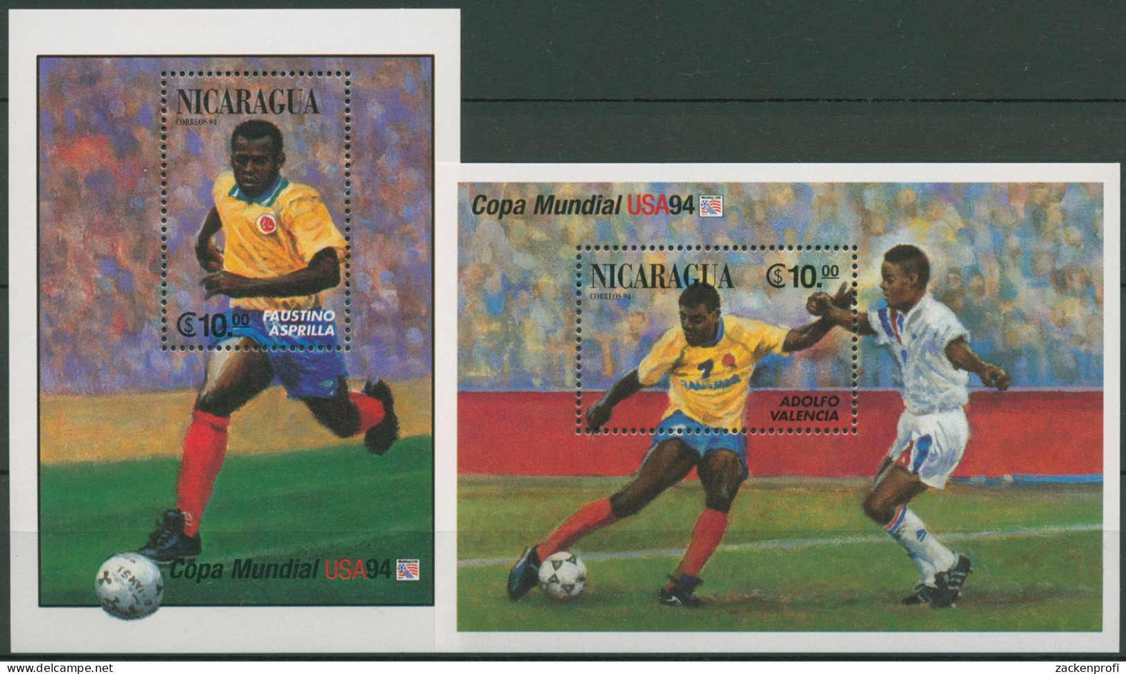 Nicaragua 1994 Fußball-WM USA Block 224/25 Postfrisch (C94402) - Nicaragua