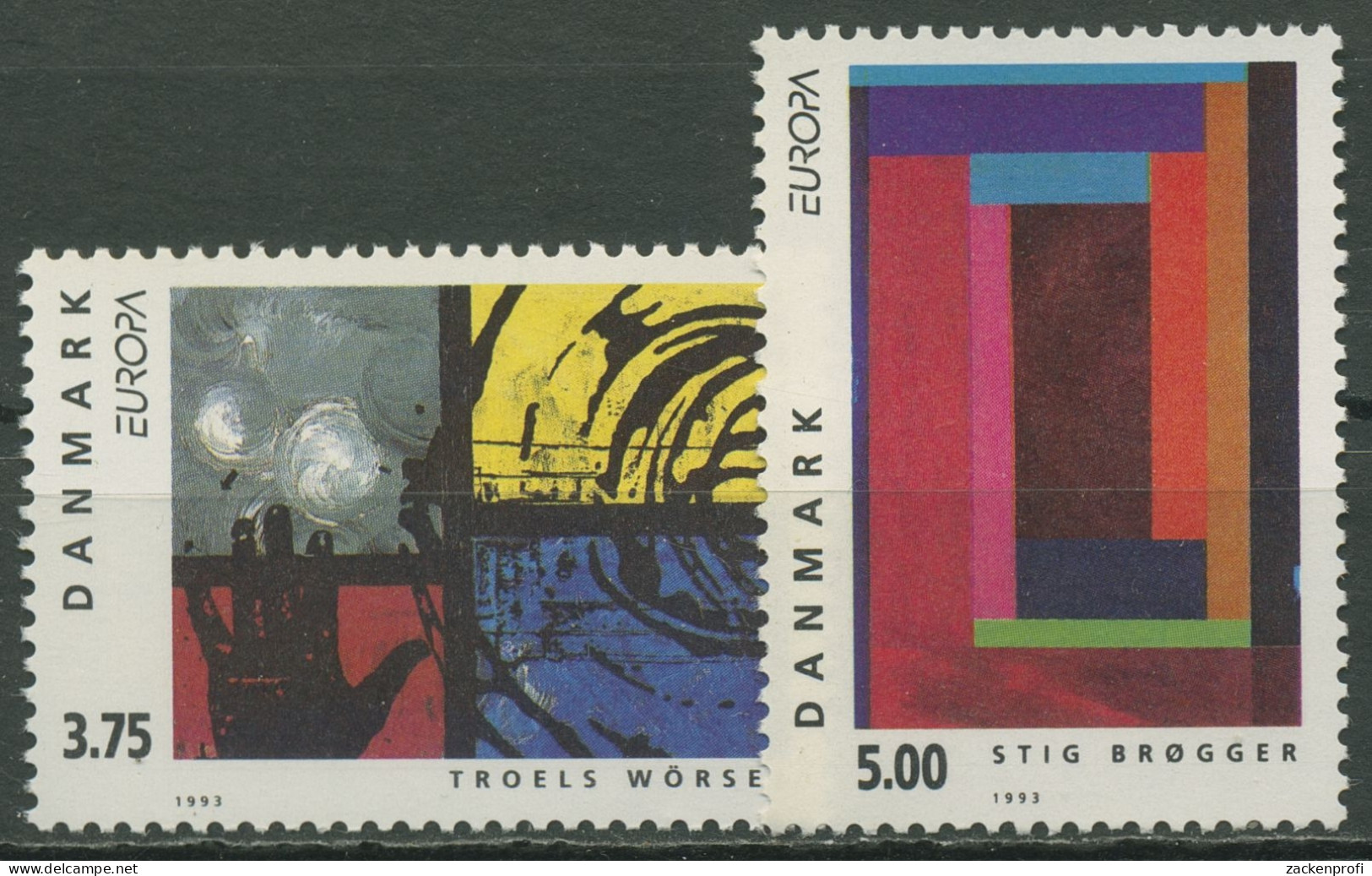 Dänemark 1993 Europa CEPT Zeitgenössische Kunst Gemälde 1052/53 Postfrisch - Unused Stamps