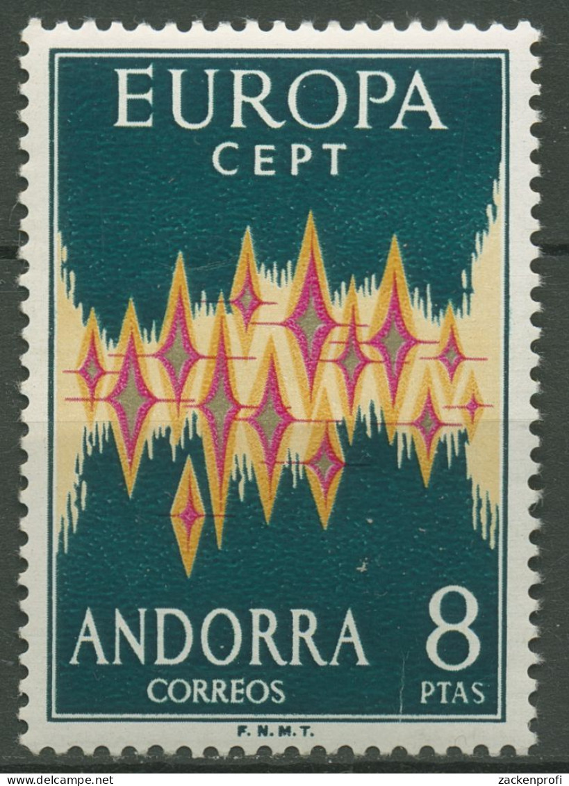 Andorra 1972 Europa CEPT Sterne 71 Postfrisch, Kleine Mängel - Nuevos
