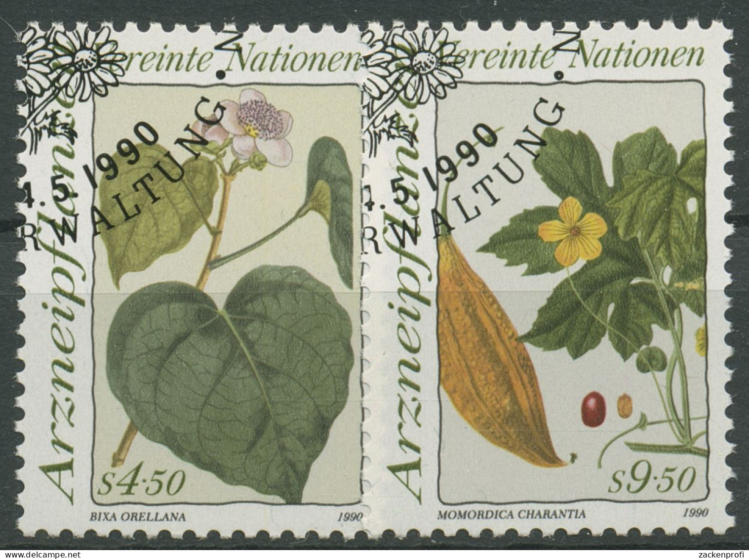 UNO Wien 1990 Pflanzen Heilpflanzen 102/03 Gestempelt - Gebruikt